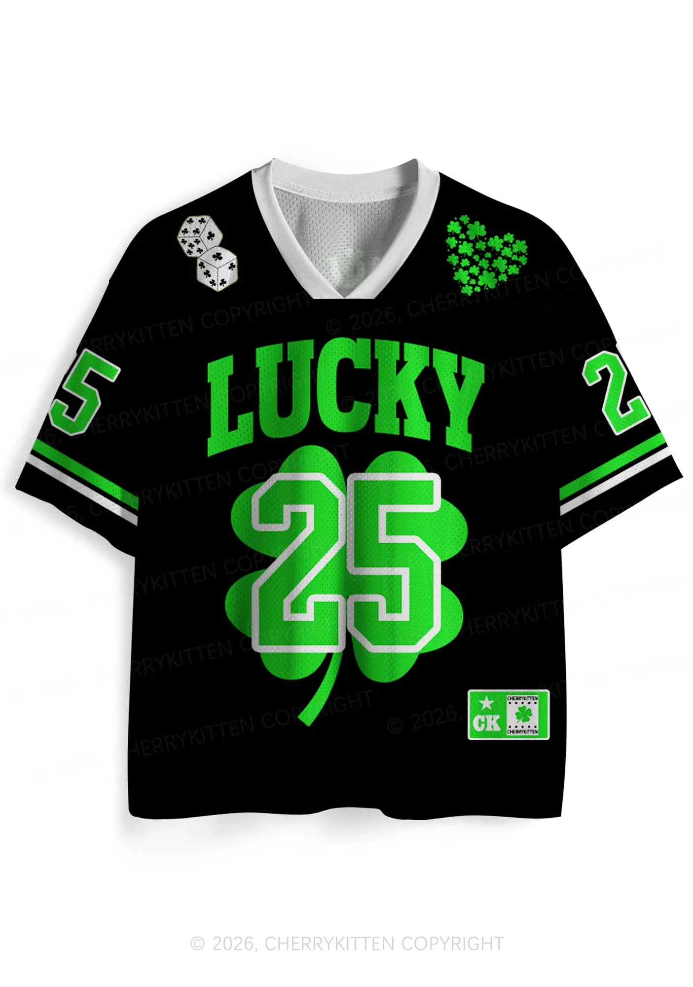 Custom Lucky Horseshoe St Patricks Y2K Sport Jersey Shirts Cherrykitten - Image 3