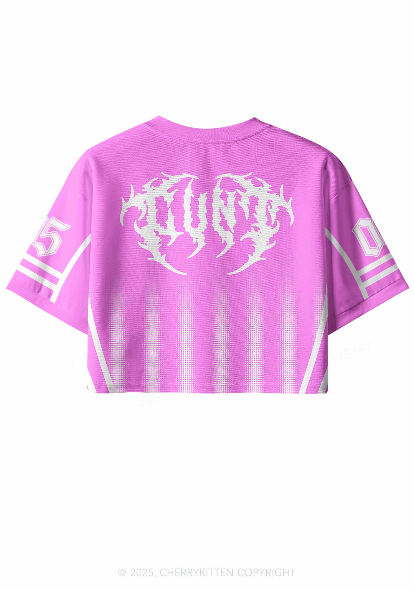 Custom Magenta Pink Cxxt Y2K Crop Sport Jersey Shirts Cherrykitten - Image 2