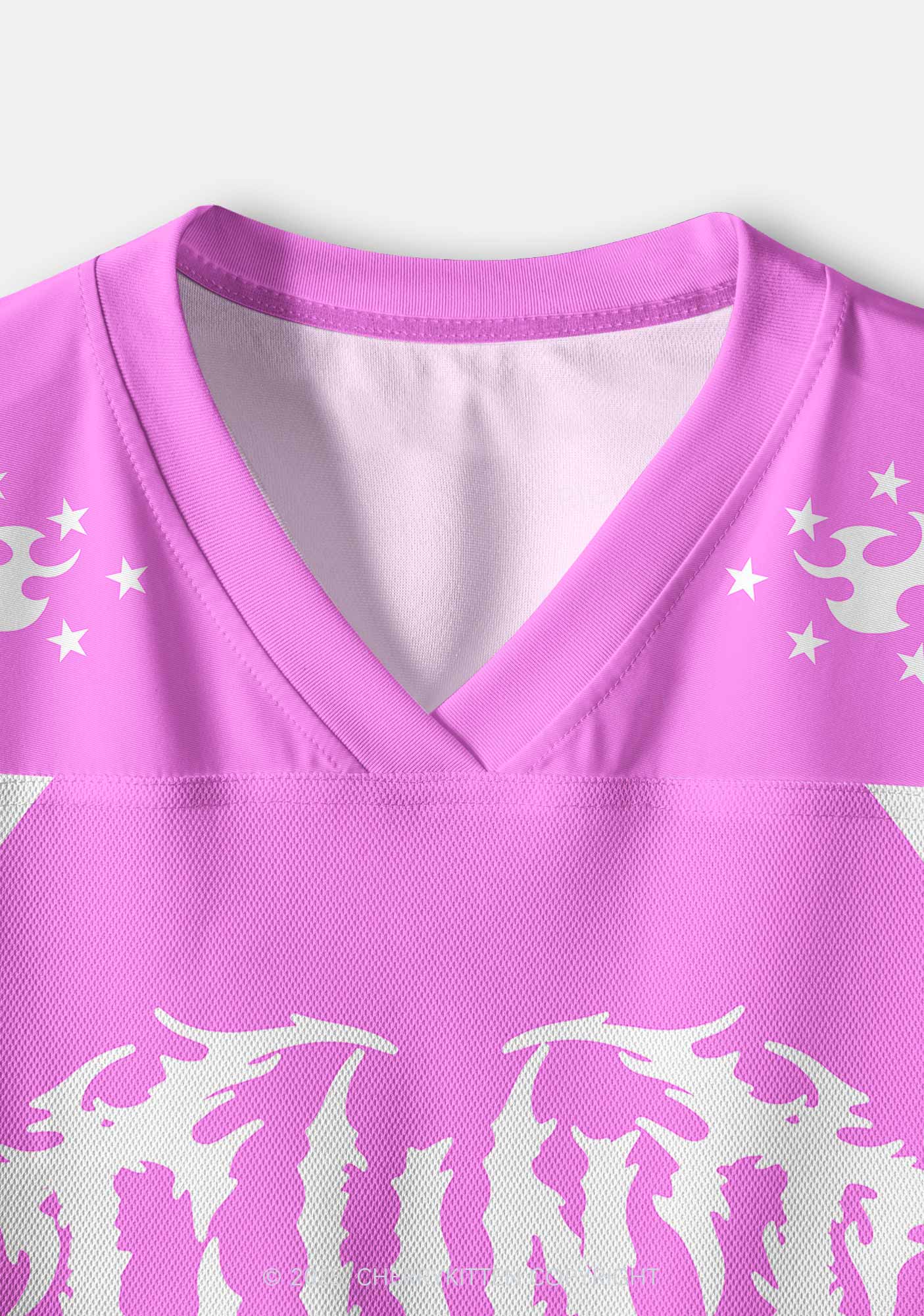 Custom Magenta Pink Cxxt Y2K Crop Sport Jersey Shirts Cherrykitten - Image 6
