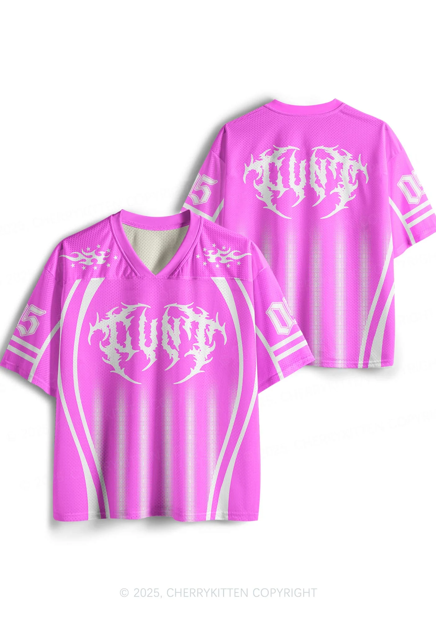 Custom Magenta Pink Cxxt Y2K Sport Jersey Shirts Cherrykitten - Image 3