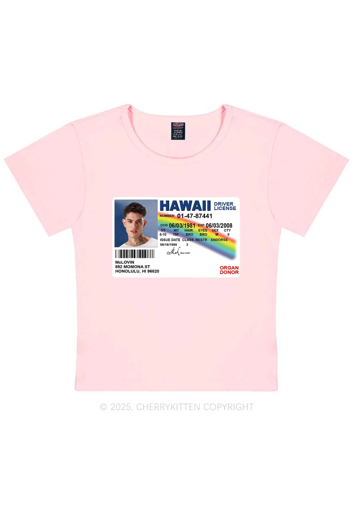 Custom MCL ID Y2K Baby Tee Cherrykitten - Image 10