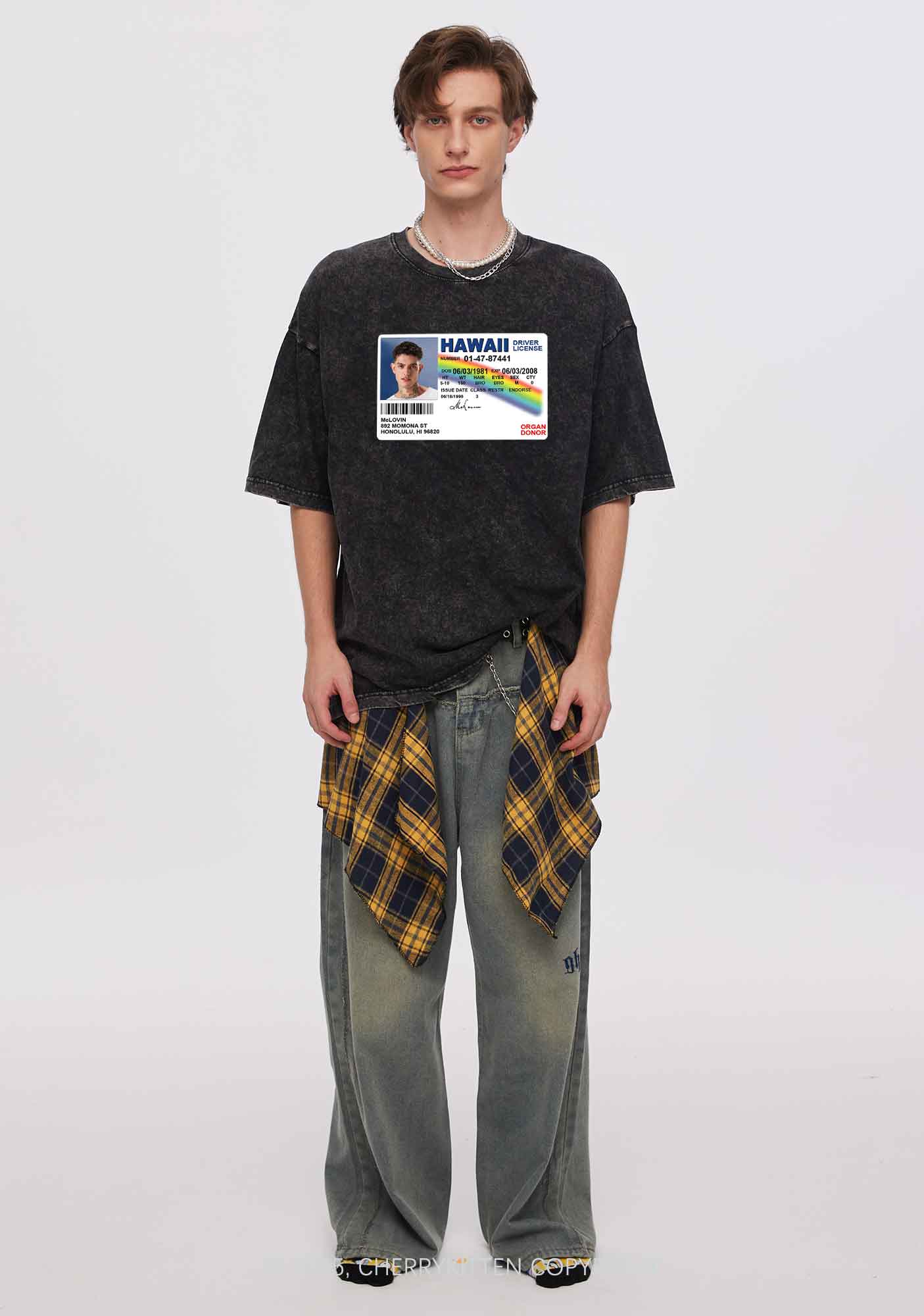 Custom MCL ID Y2K Shirts Washed Tee Cherrykitten - Image 2