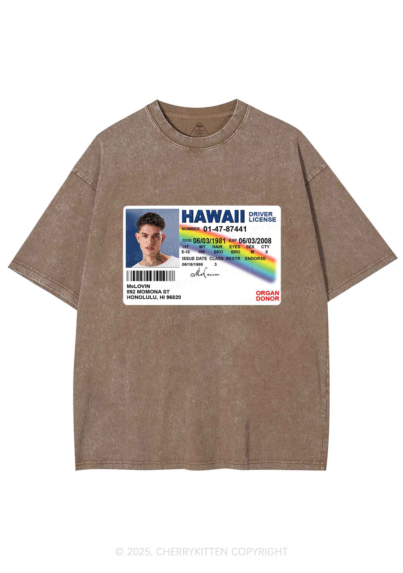 Custom MCL ID Y2K Shirts Washed Tee Cherrykitten - Image 6