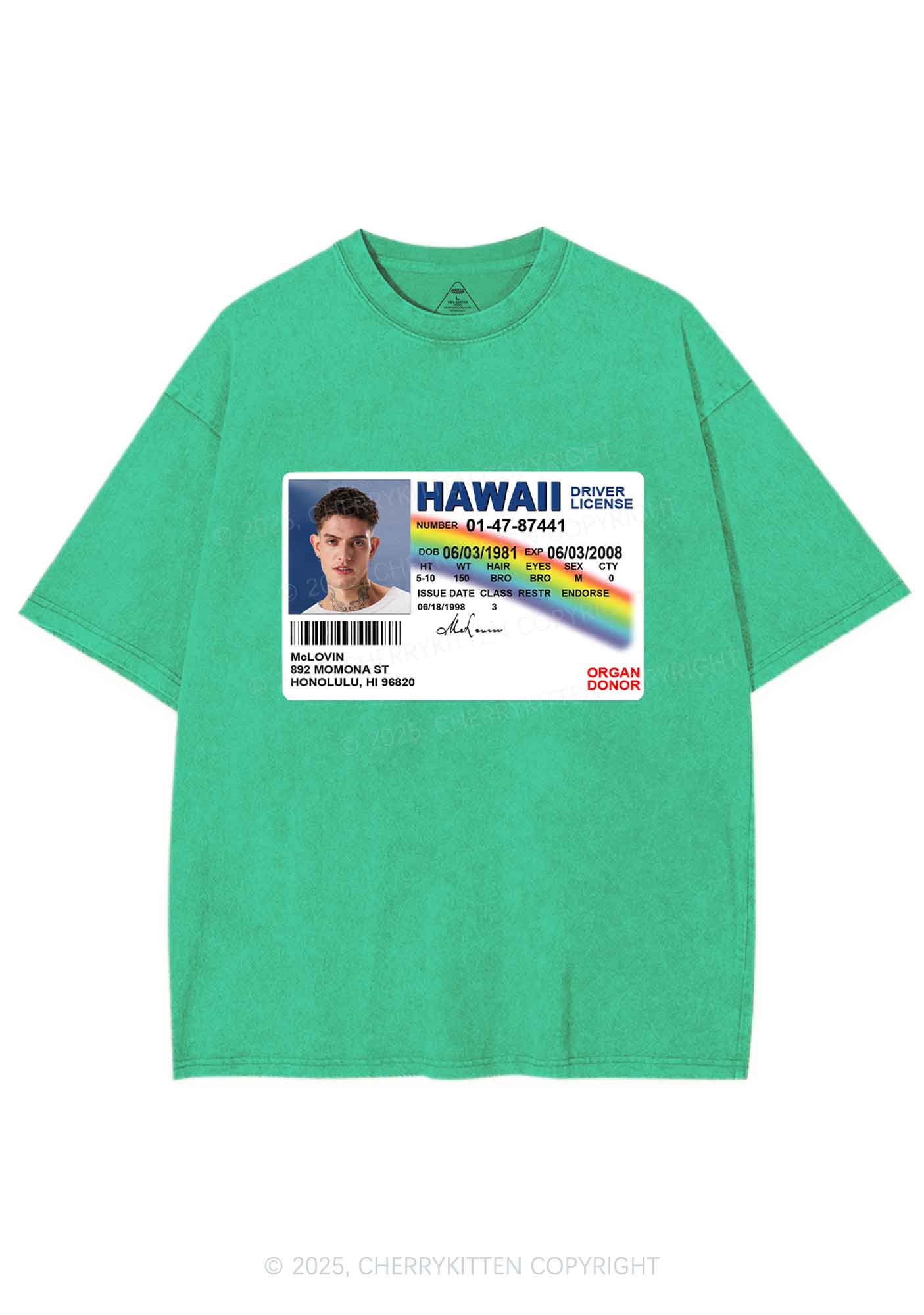 Custom MCL ID Y2K Shirts Washed Tee Cherrykitten - Image 8