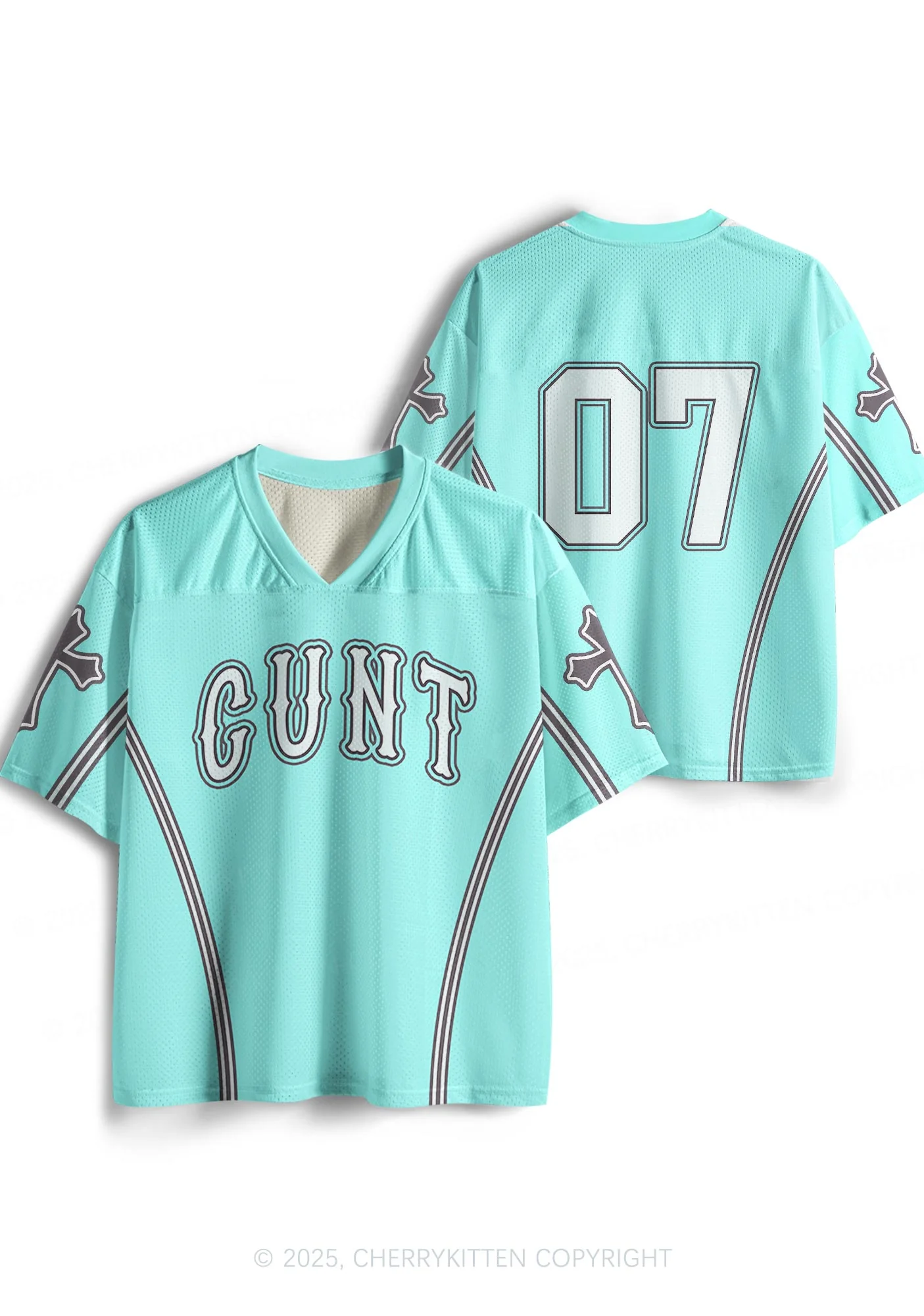 Custom Mint Green Cross Cxxt Y2K Sport Jersey Shirts Cherrykitten - Image 3
