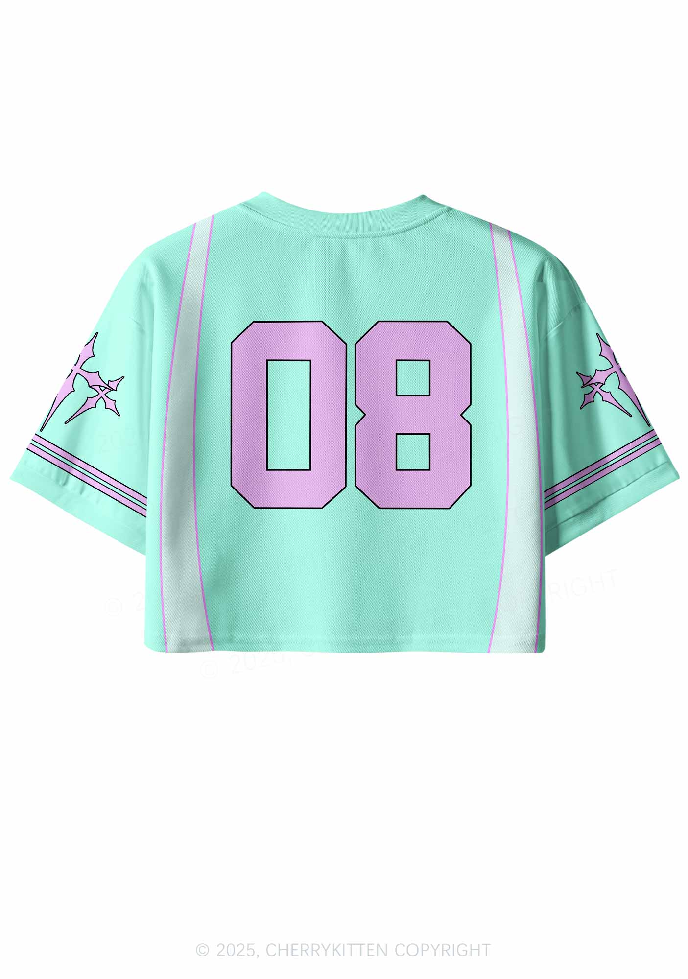 Custom Mint Green Cxxt Star Y2K Crop Sport Jersey Shirts Cherrykitten - Image 2