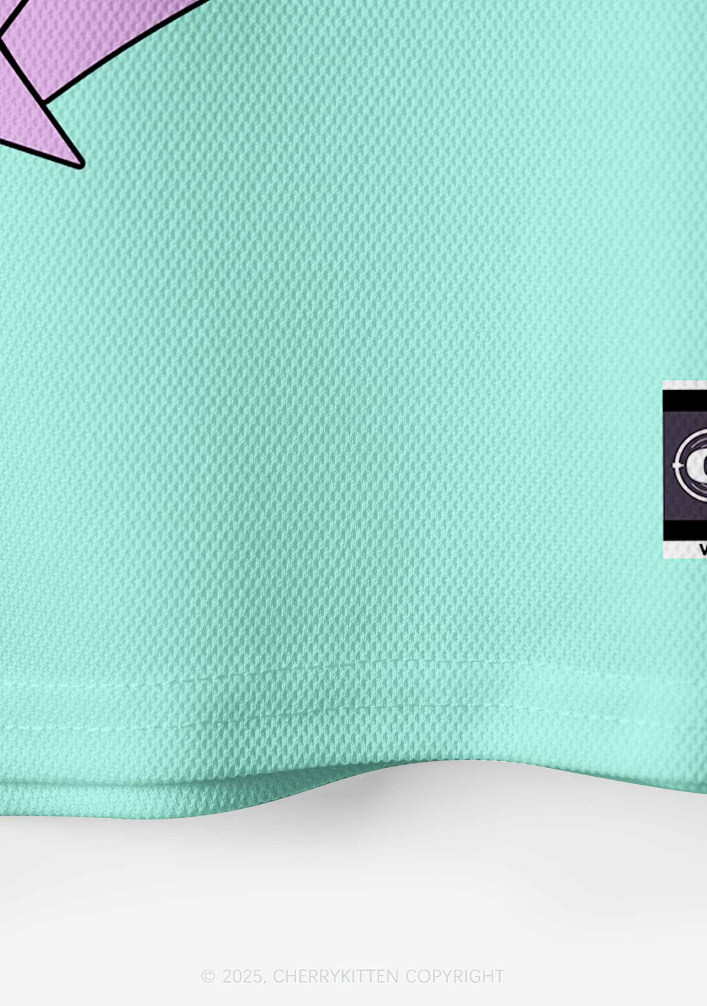 Custom Mint Green Cxxt Star Y2K Crop Sport Jersey Shirts Cherrykitten - Image 5