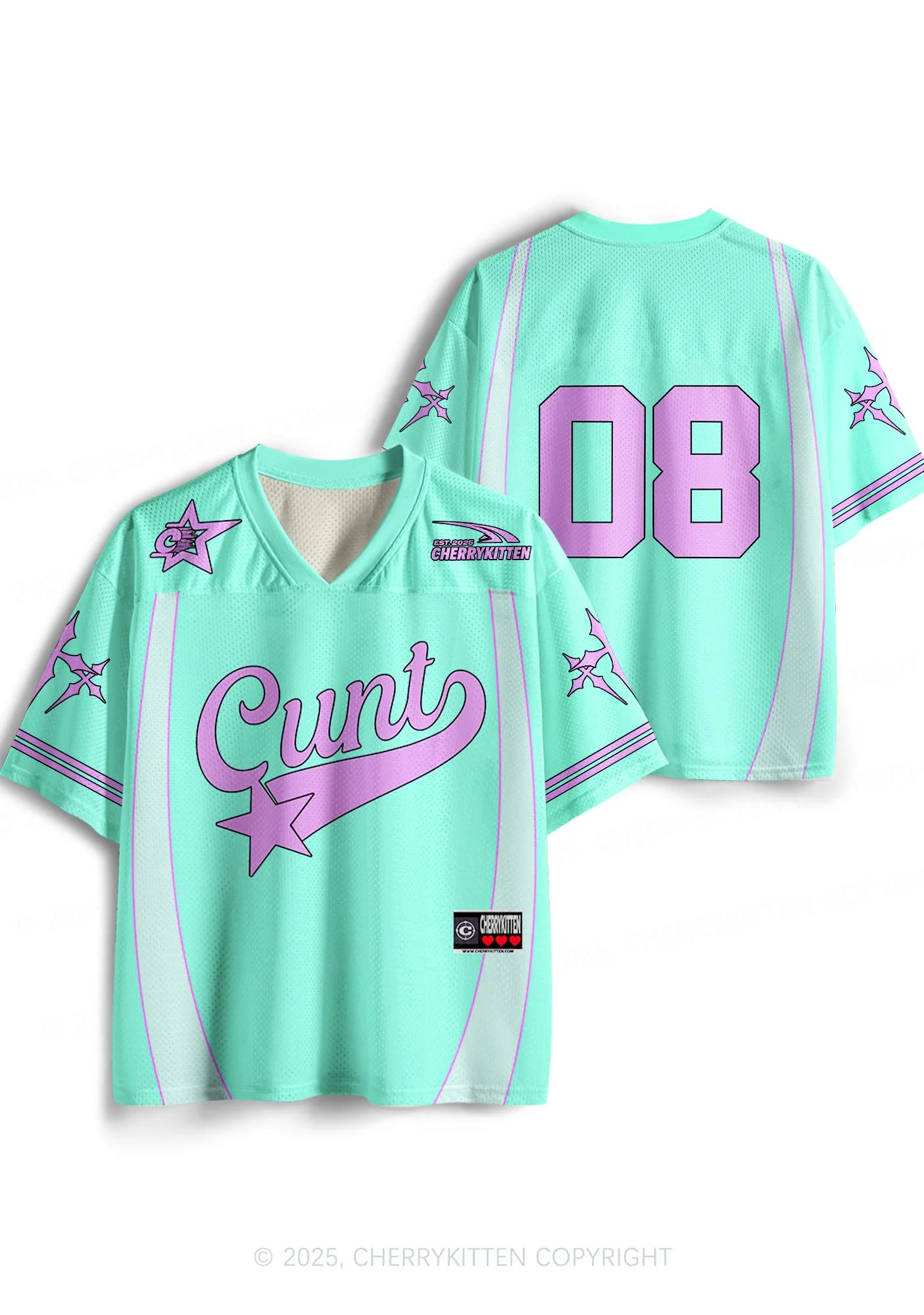 Custom Mint Green Cxxt Star Y2K Sport Jersey Shirts Cherrykitten - Image 3