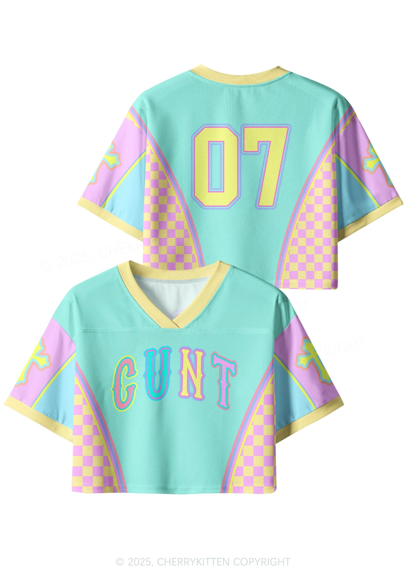 Custom Mint Green Cxxt Y2K Crop Sport Jersey Shirts Cherrykitten - Image 3