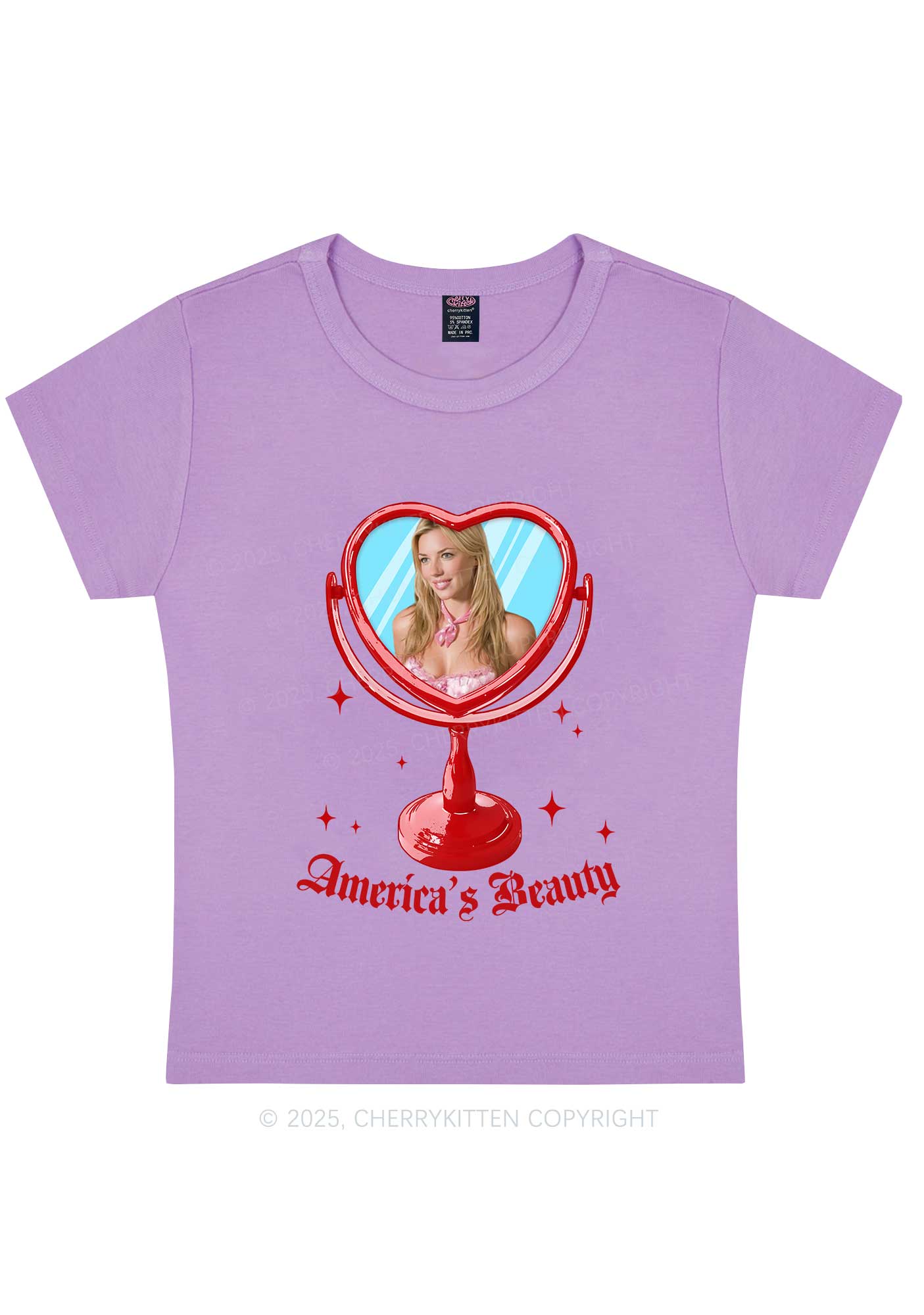 Custom Mirror Beauty Y2K Baby Tee Cherrykitten - Image 6