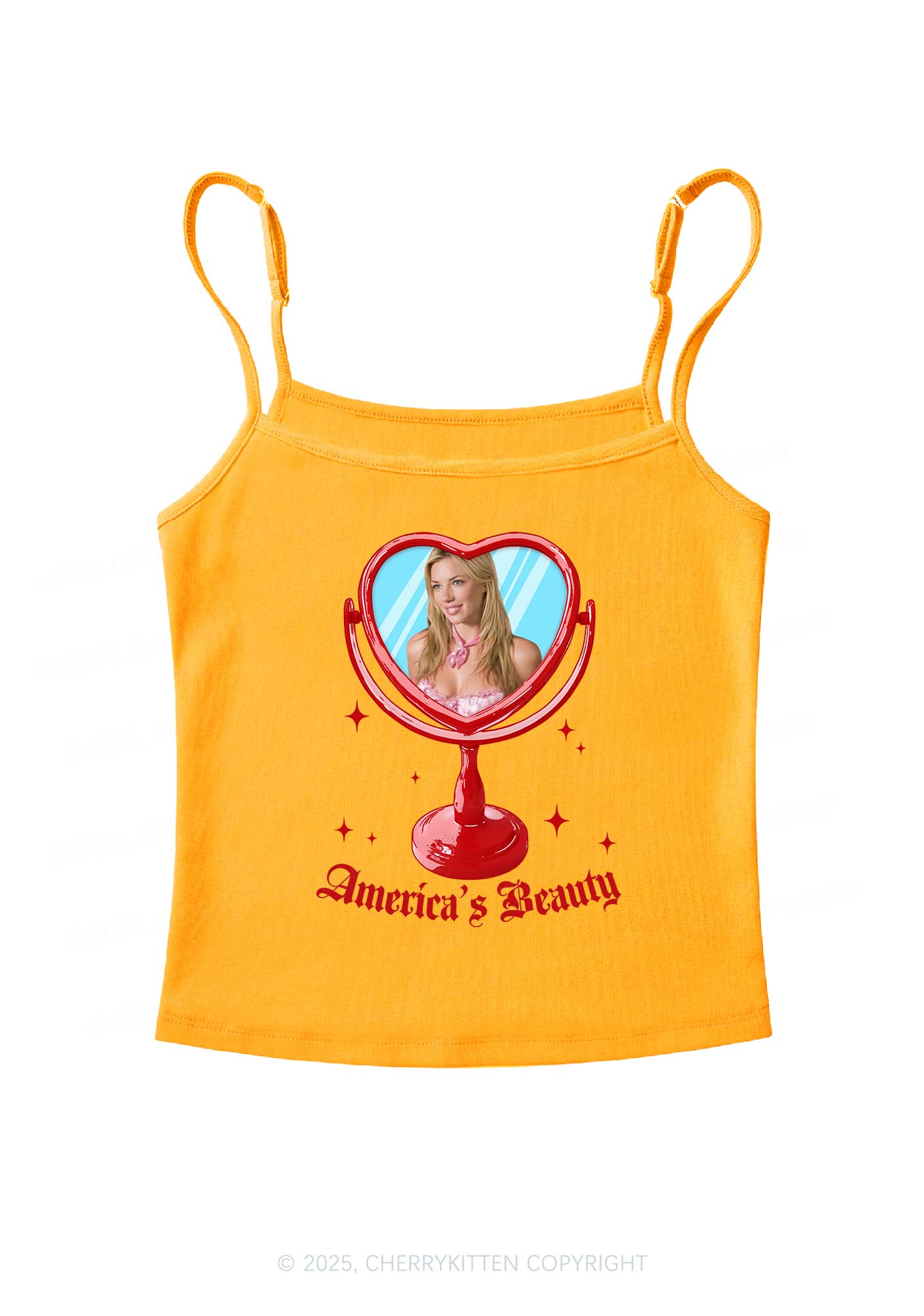 Custom Mirror Beauty Y2K Spaghetti Strap Cami Cherrykitten - Image 7
