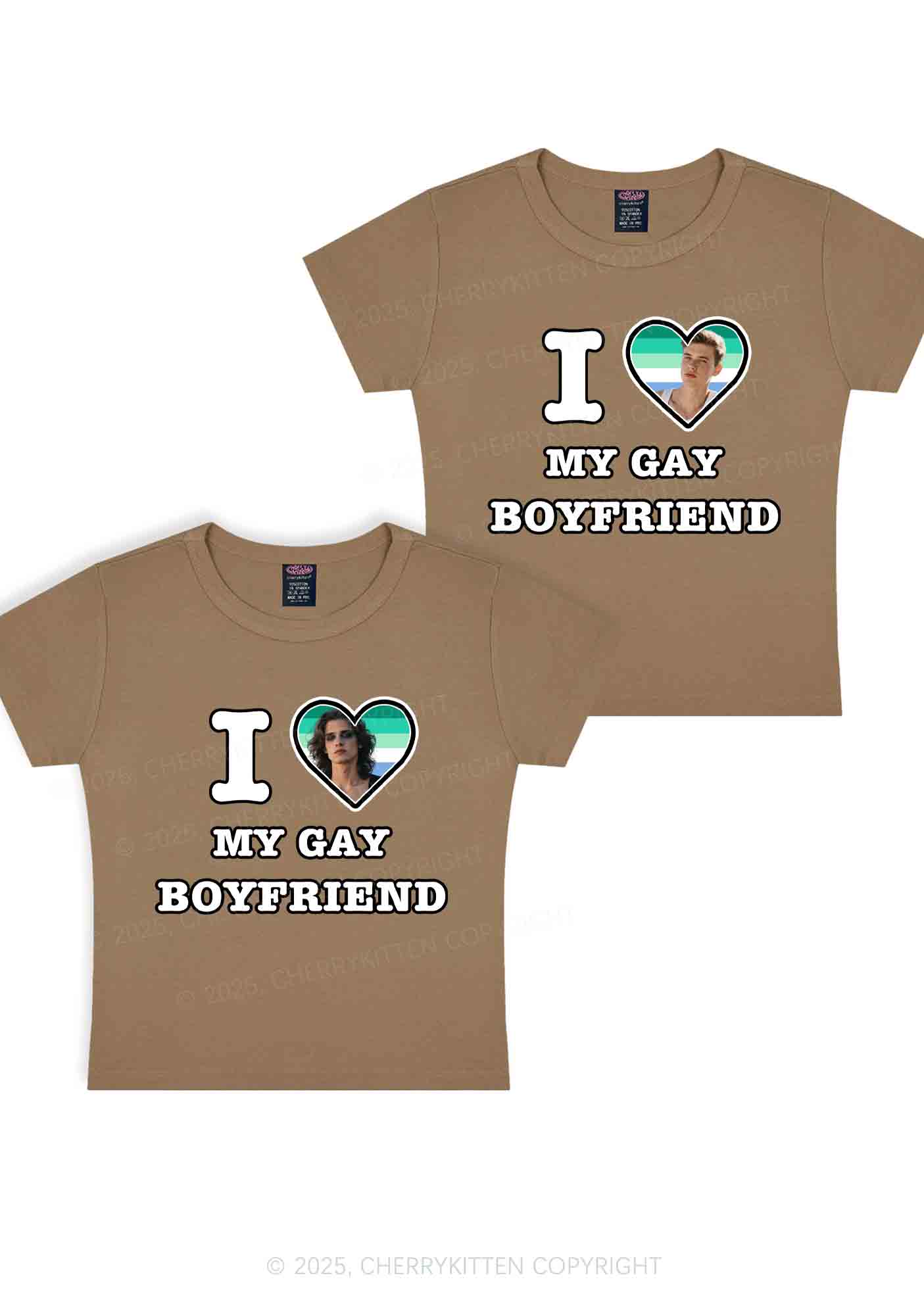 Custom My Gay BF Pride Y2K Valentine's Day Baby Tee Cherrykitten - Image 10