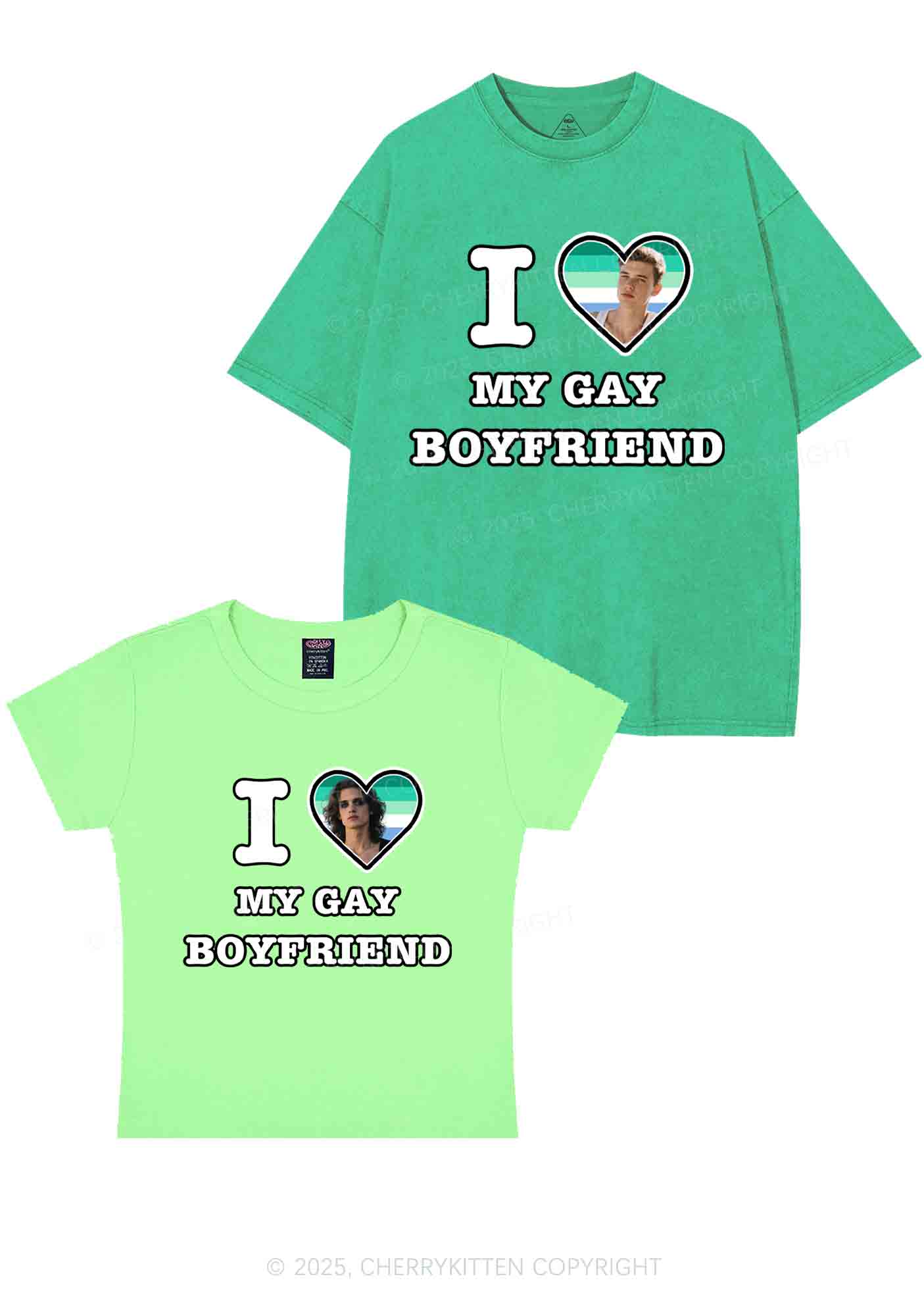Custom My Gay BF Pride Y2K Valentine's Day Couple Shirt Cherrykitten - Image 10