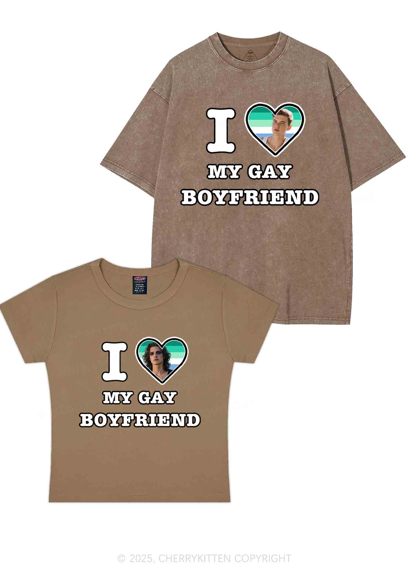 Custom My Gay BF Pride Y2K Valentine's Day Couple Shirt Cherrykitten - Image 13