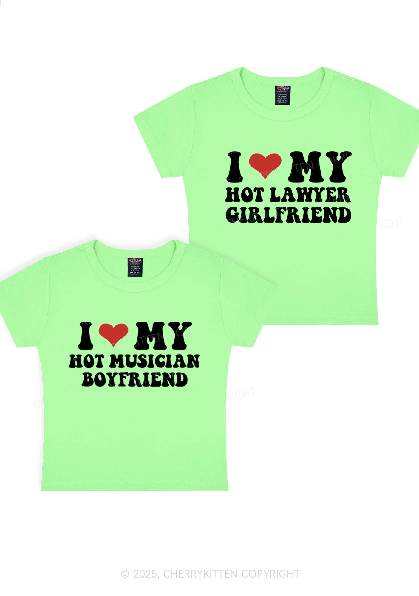 Custom My Hot Lawyer GF Y2K Valentine's Day Baby Tee Cherrykitten - Image 10
