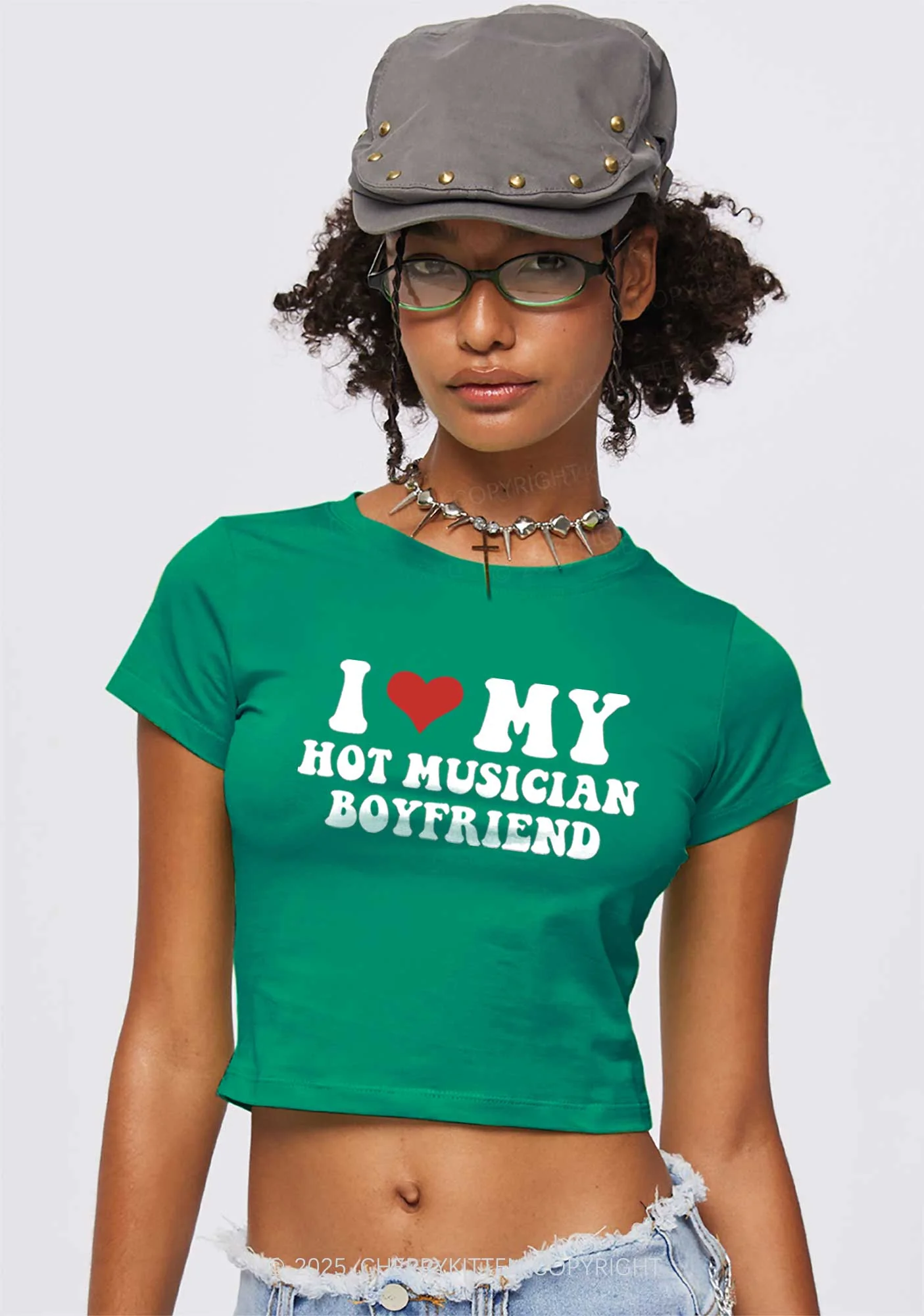 Custom My Hot Lawyer GF Y2K Valentine's Day Baby Tee Cherrykitten - Image 3