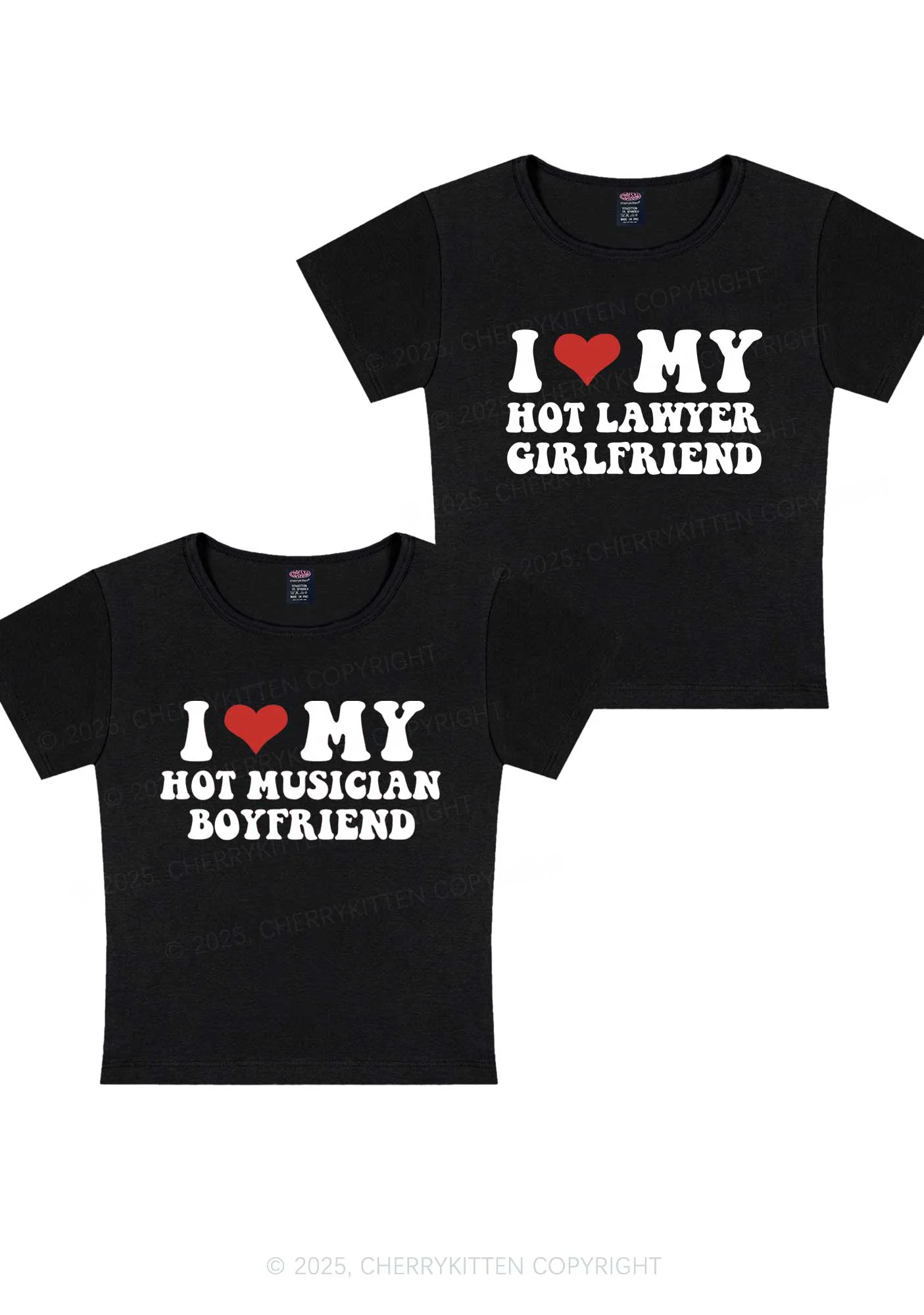Custom My Hot Lawyer GF Y2K Valentine's Day Baby Tee Cherrykitten - Image 4