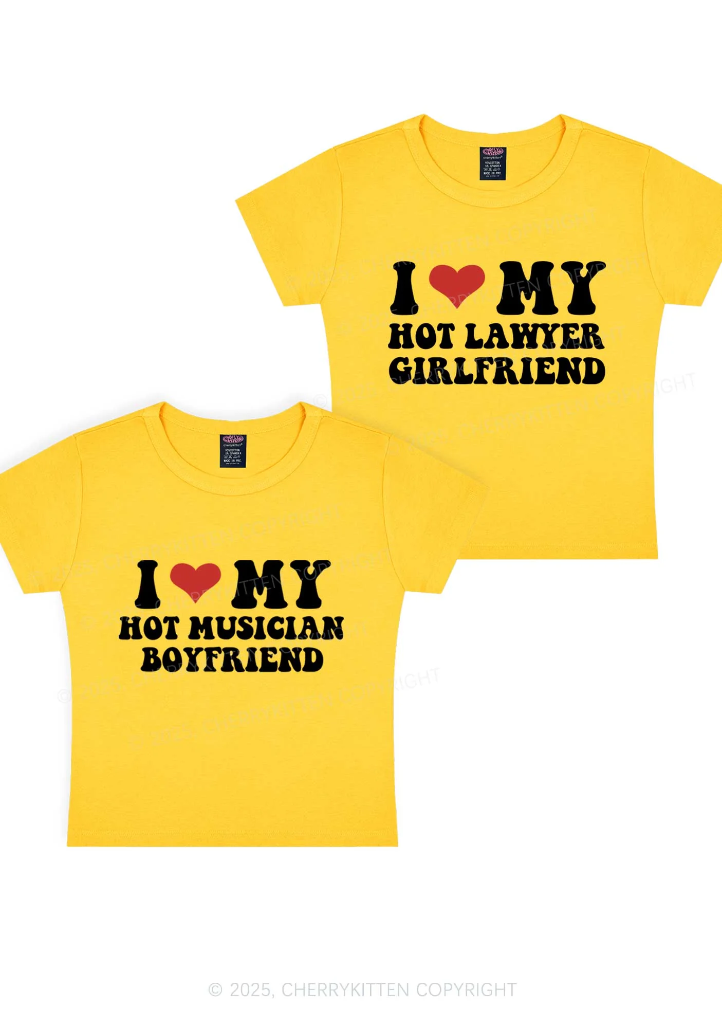 Custom My Hot Lawyer GF Y2K Valentine's Day Baby Tee Cherrykitten - Image 5