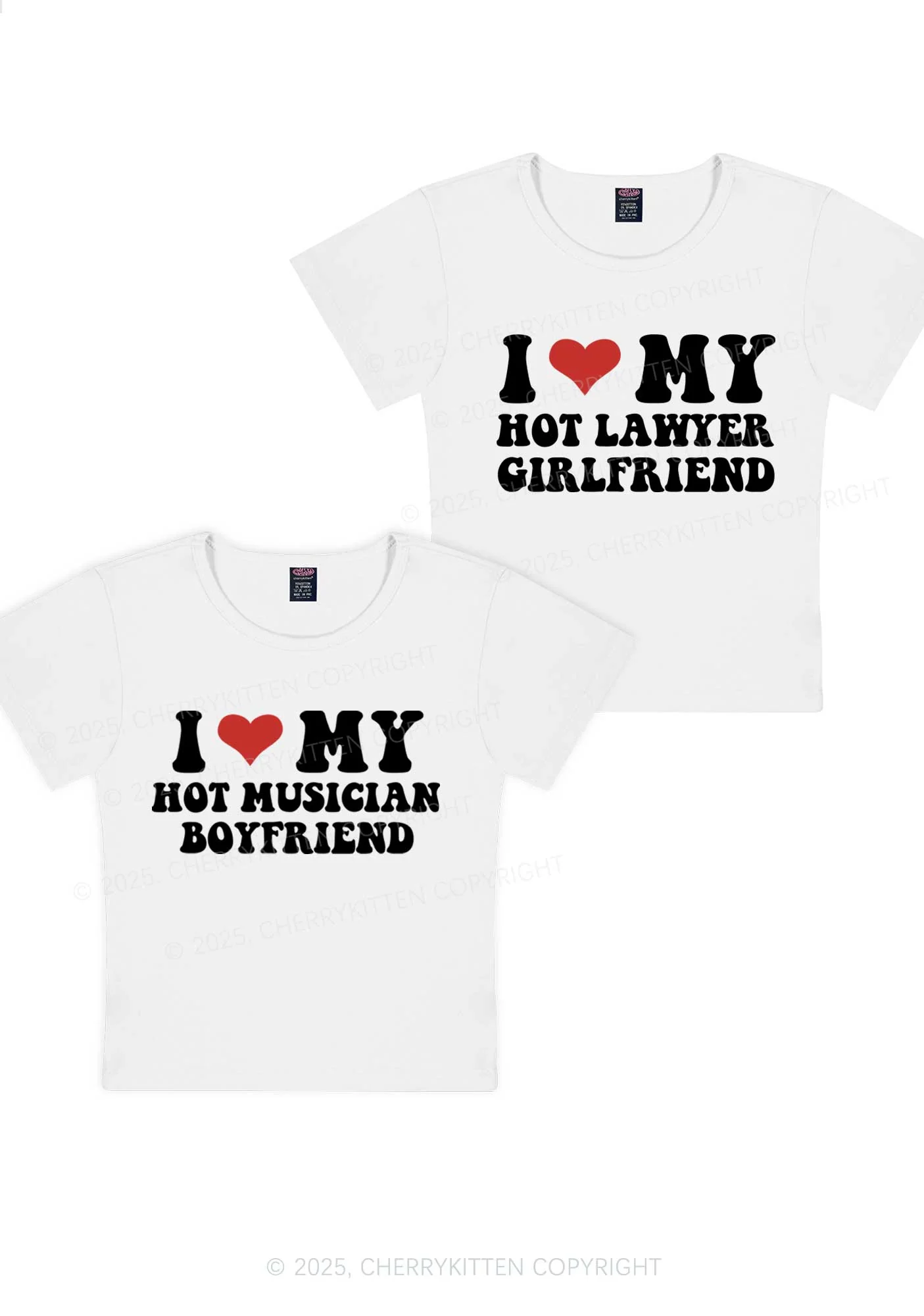 Custom My Hot Lawyer GF Y2K Valentine's Day Baby Tee Cherrykitten - Image 6