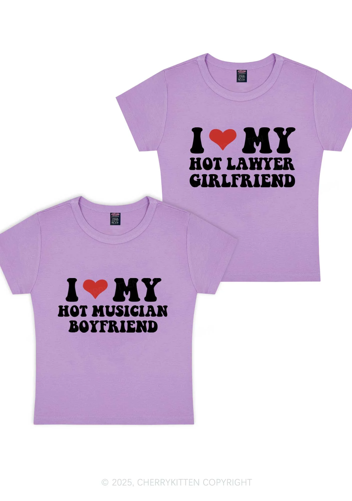Custom My Hot Lawyer GF Y2K Valentine's Day Baby Tee Cherrykitten - Image 7