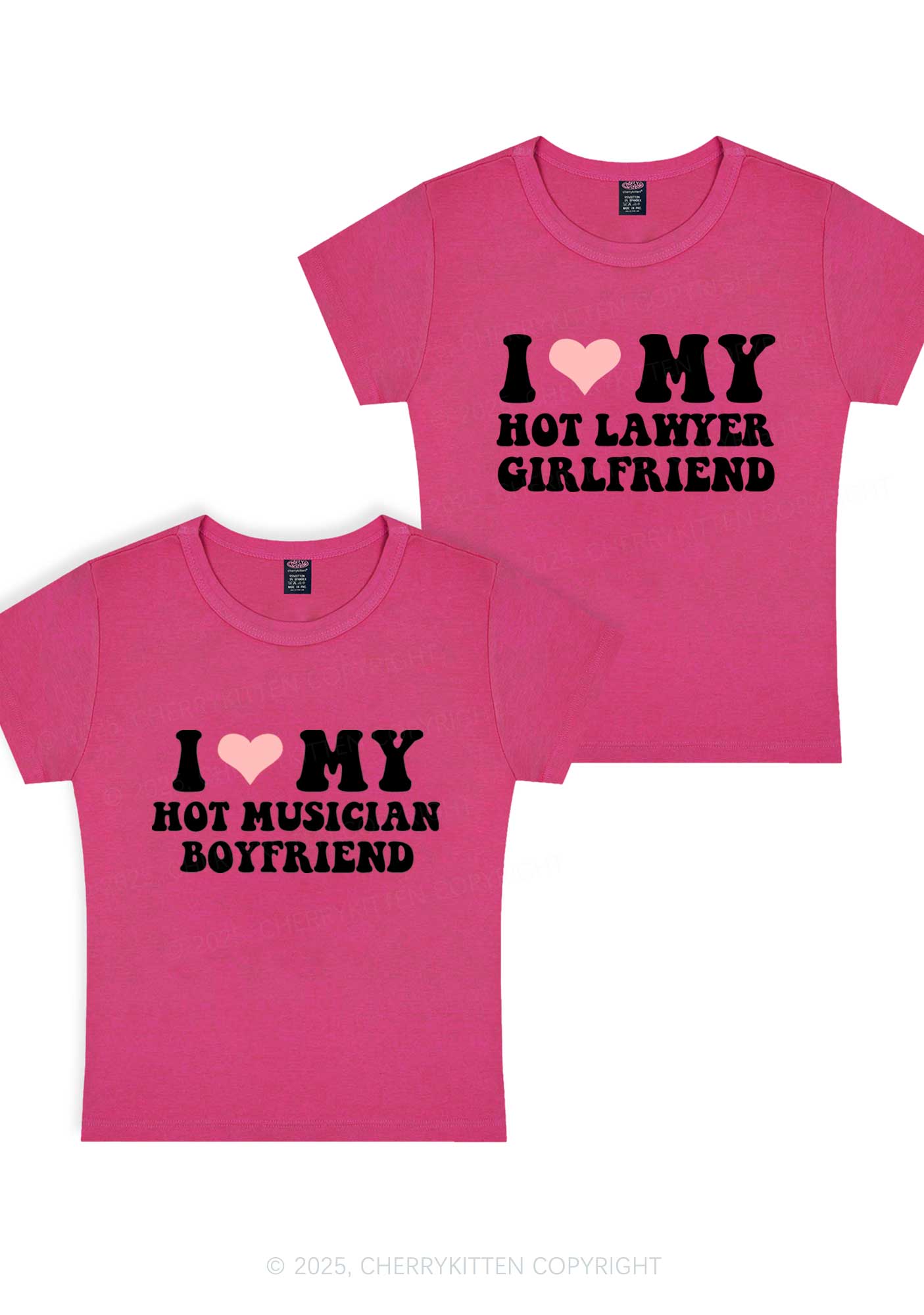 Custom My Hot Lawyer GF Y2K Valentine's Day Baby Tee Cherrykitten - Image 8