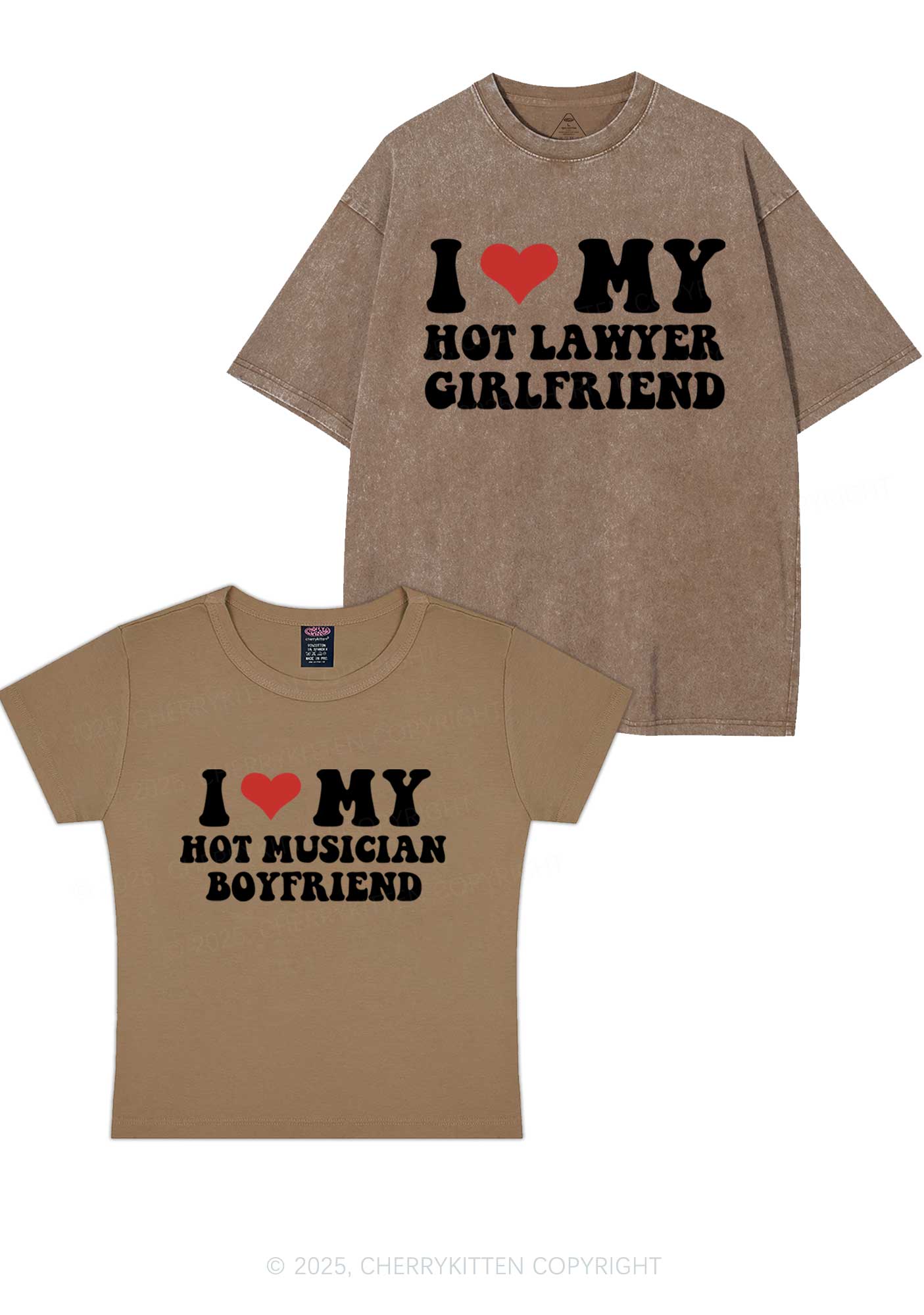 Custom My Hot Lawyer GF Y2K Valentine's Day Couple Shirt Cherrykitten - Image 10