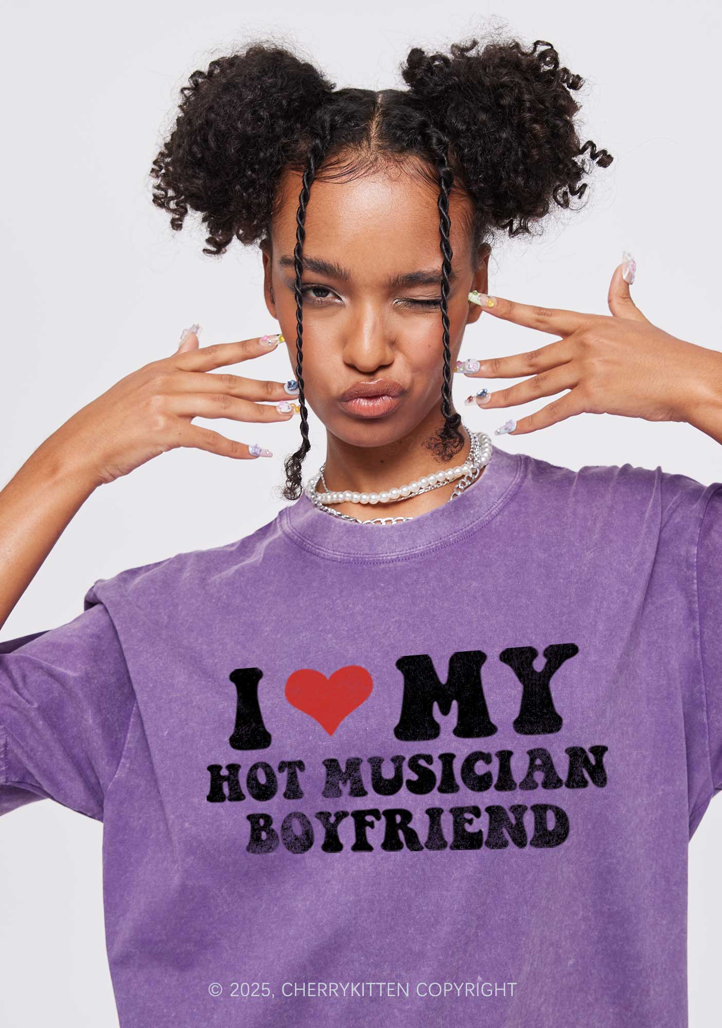 Custom My Hot Lawyer GF Y2K Valentine's Day Couple Shirt Cherrykitten - Image 2