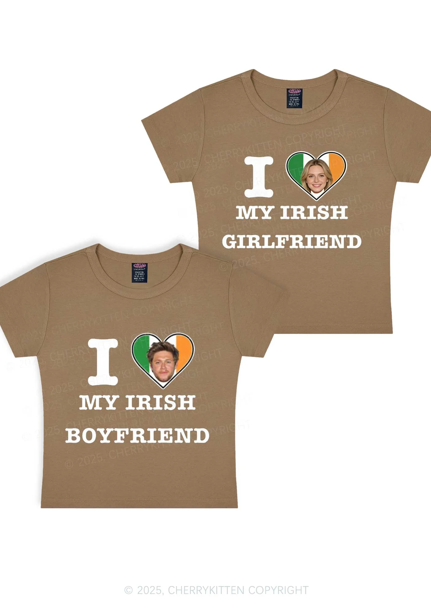 Custom My Irish BF GF Y2K Valentine's Day Baby Tee Cherrykitten - Image 8
