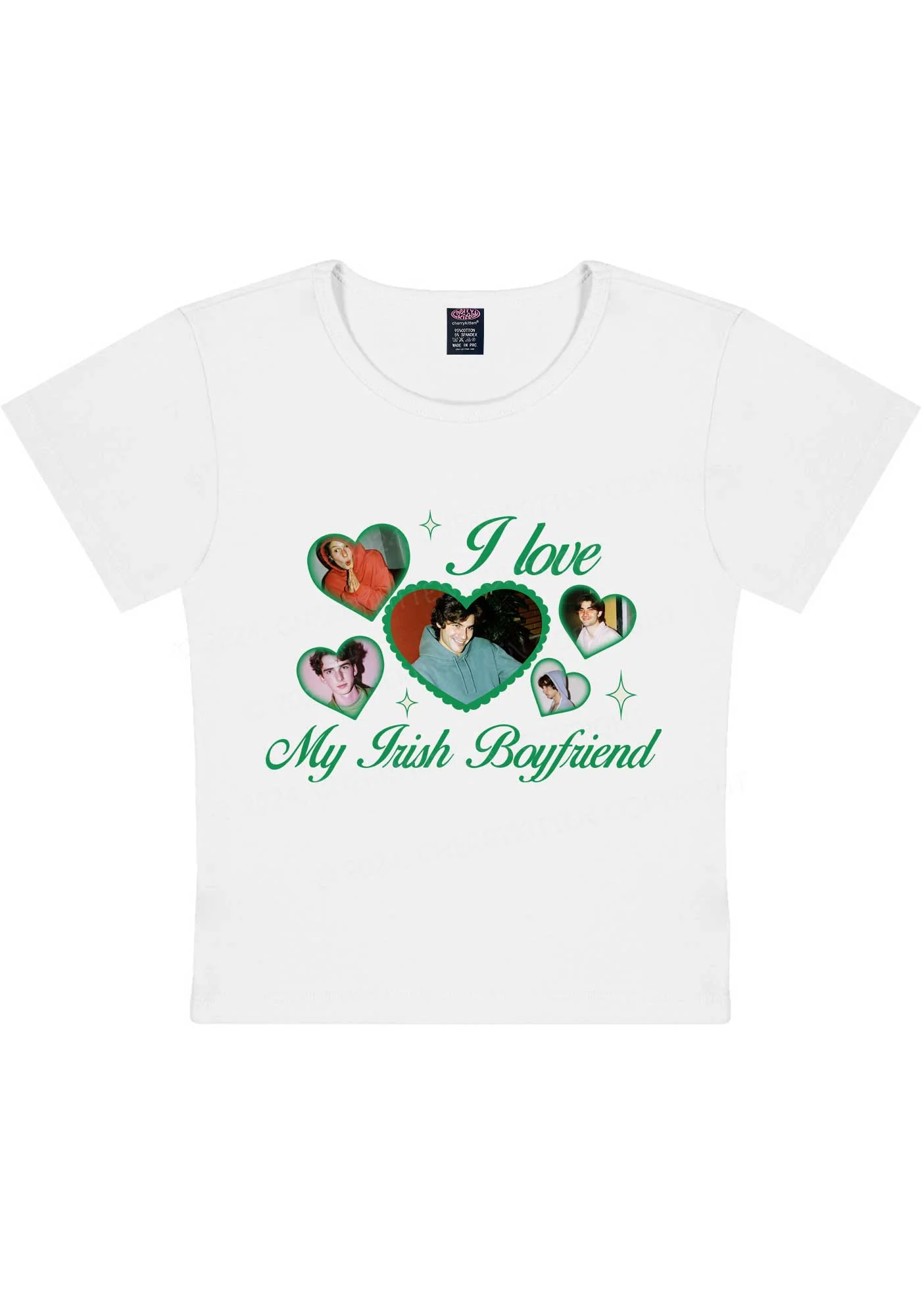 Custom My Irish Girlfriend St Patricks Y2K Baby Tee Cherrykitten - Image 3