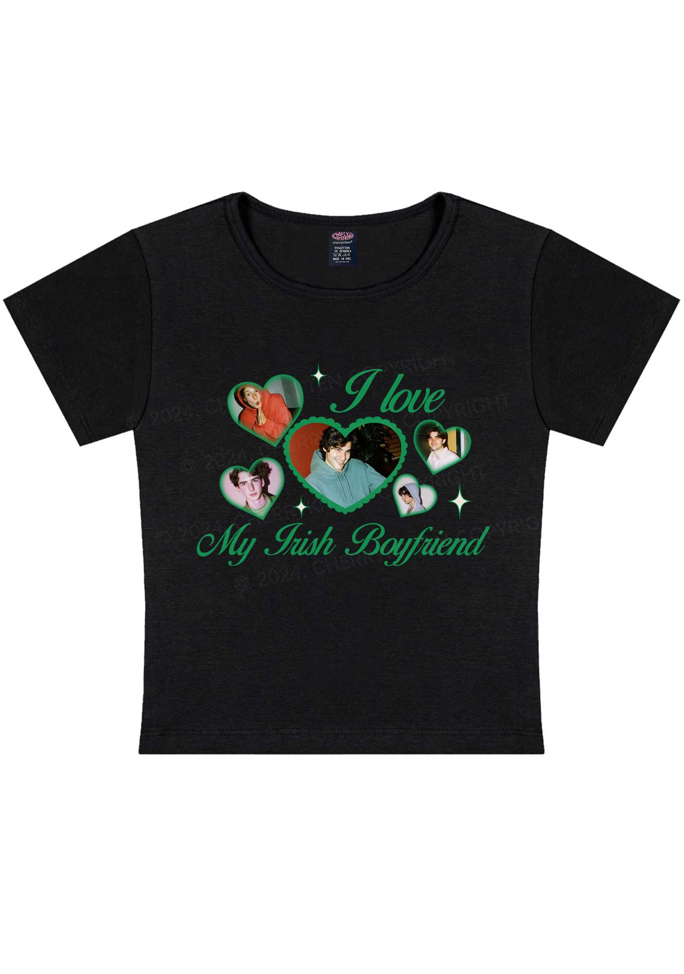 Custom My Irish Girlfriend St Patricks Y2K Baby Tee Cherrykitten - Image 4