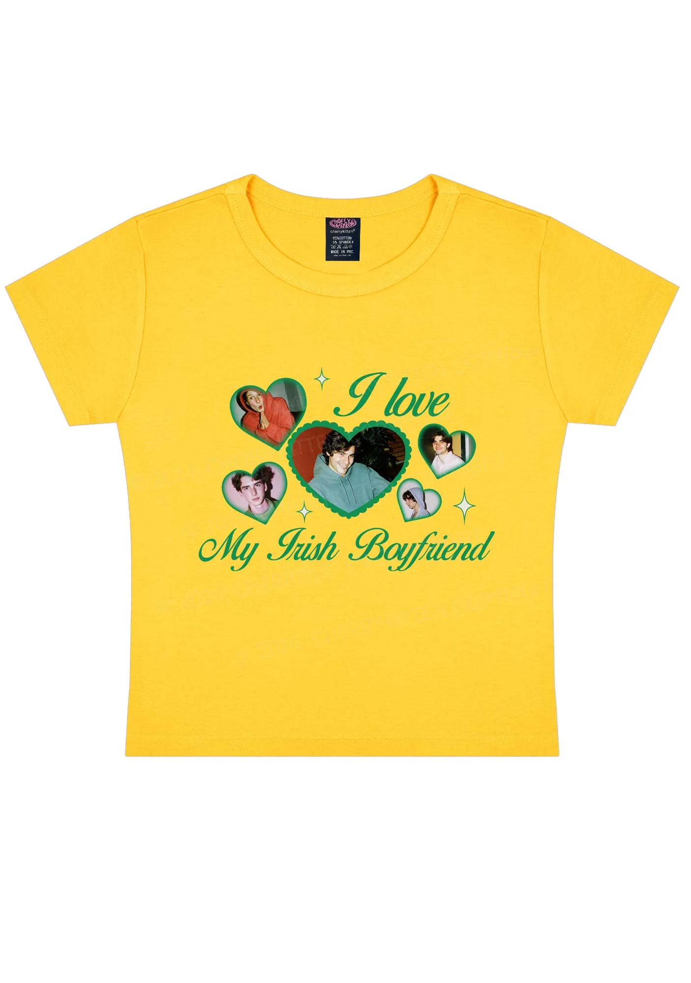 Custom My Irish Girlfriend St Patricks Y2K Baby Tee Cherrykitten - Image 5