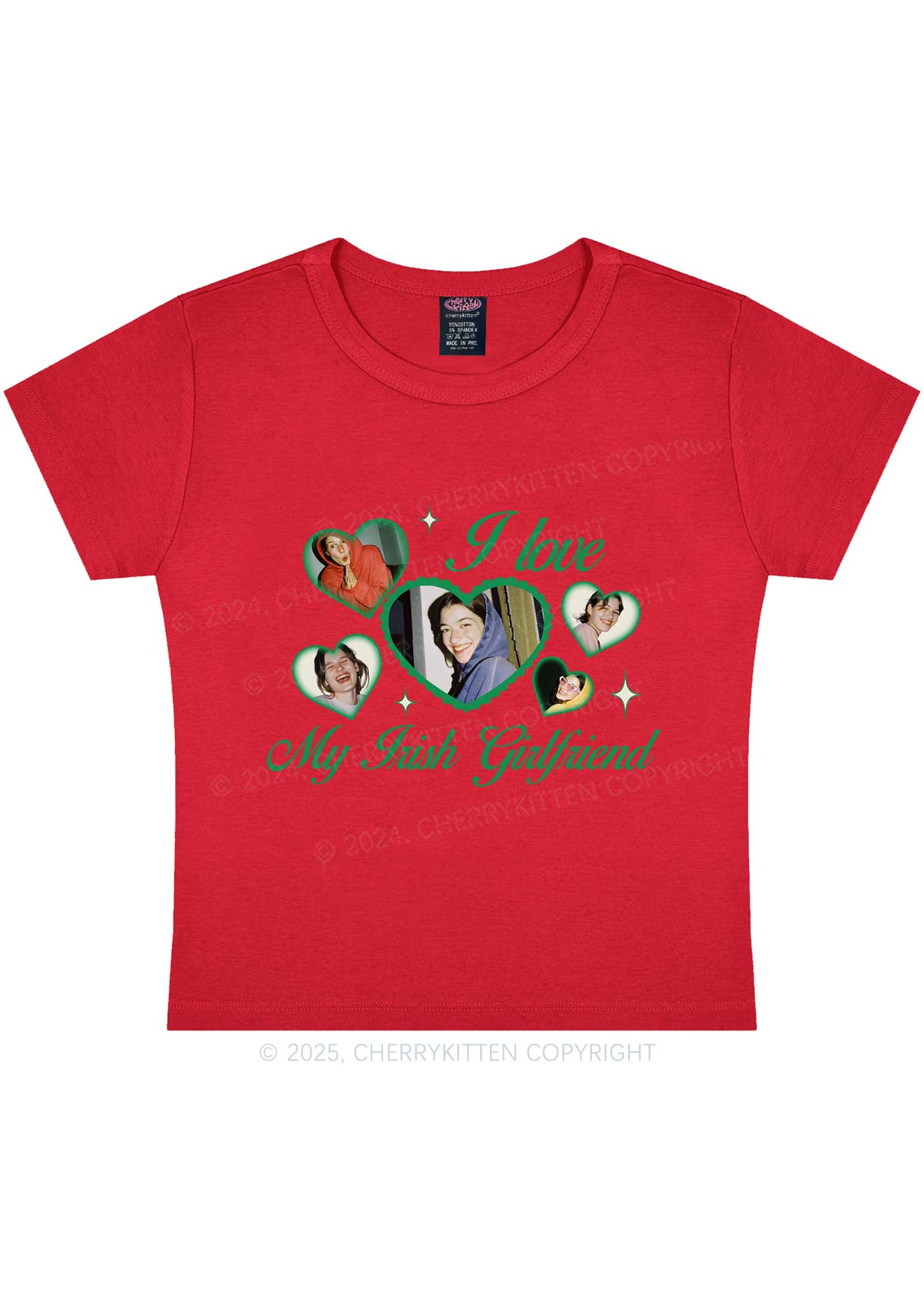 Custom My Irish Girlfriend St Patricks Y2K Baby Tee Cherrykitten - Image 6