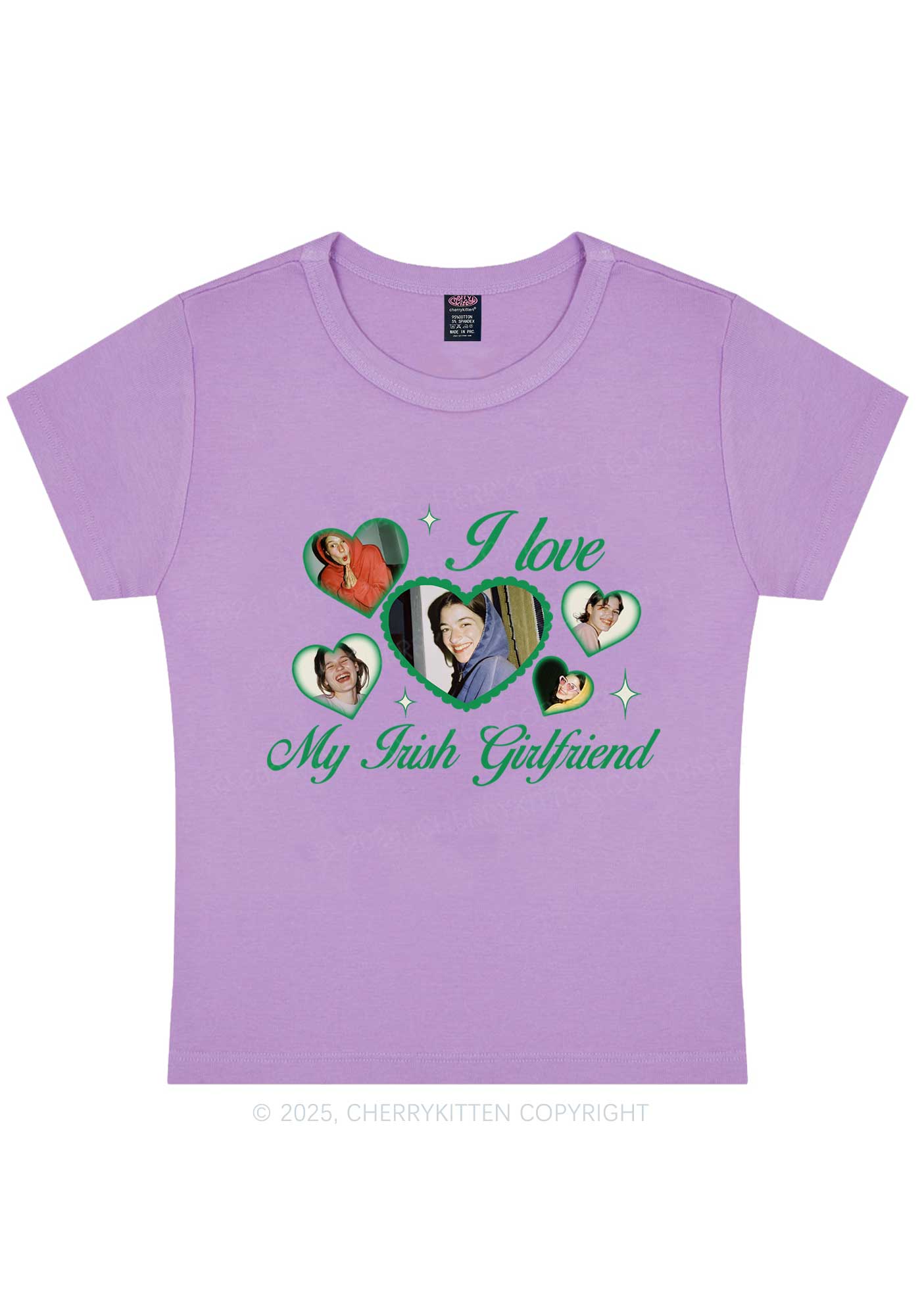 Custom My Irish Girlfriend St Patricks Y2K Baby Tee Cherrykitten - Image 7