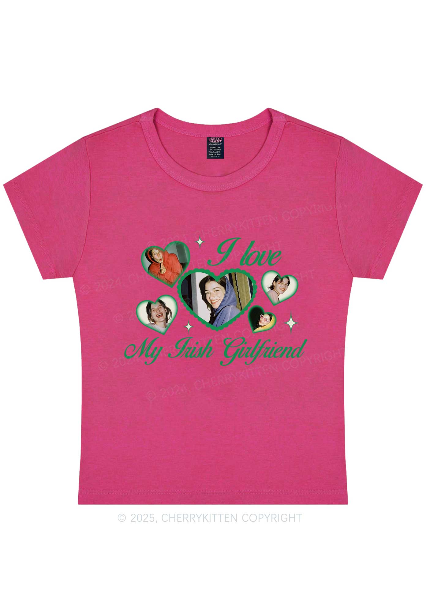 Custom My Irish Girlfriend St Patricks Y2K Baby Tee Cherrykitten - Image 8