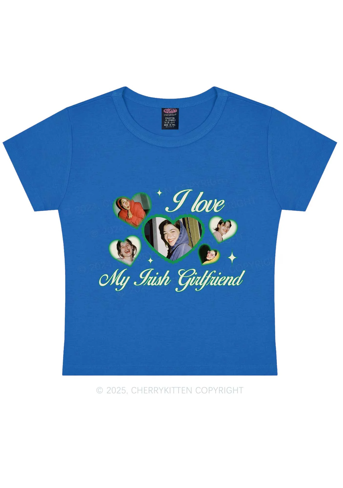 Custom My Irish Girlfriend St Patricks Y2K Baby Tee Cherrykitten - Image 9