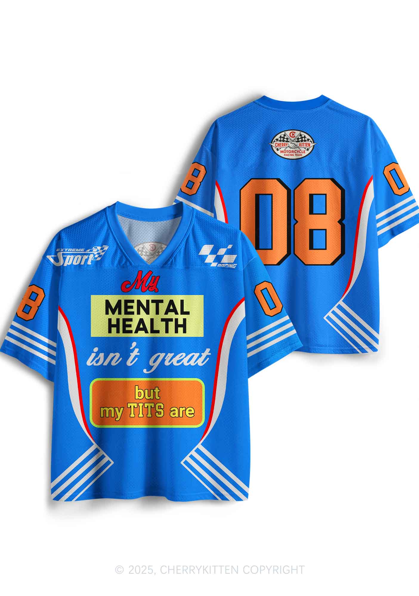 Custom My Mental Health Isnt Great Y2K Sport Jersey Shirts Cherrykitten - Image 4