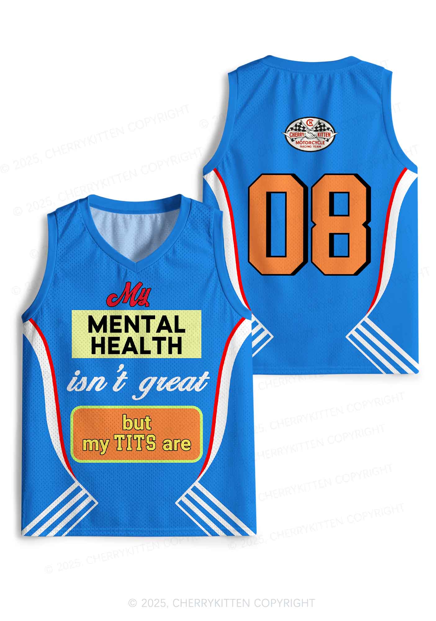 Custom My Mental Health Isnt Great Y2K Sport Jersey Tank Cherrykitten - Image 3