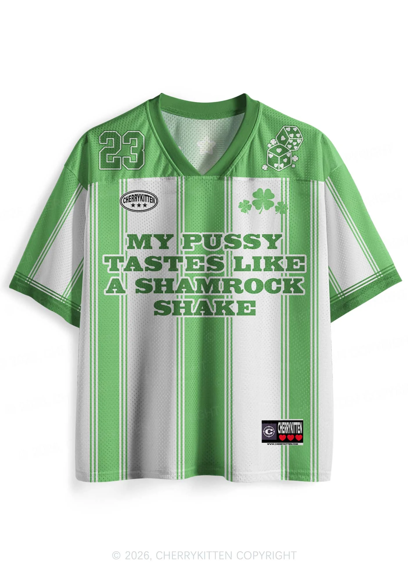 Custom My Puxxy Tastes Like Shamrock St Patricks Y2K Sport Jersey Shirts Cherrykitten - Image 3