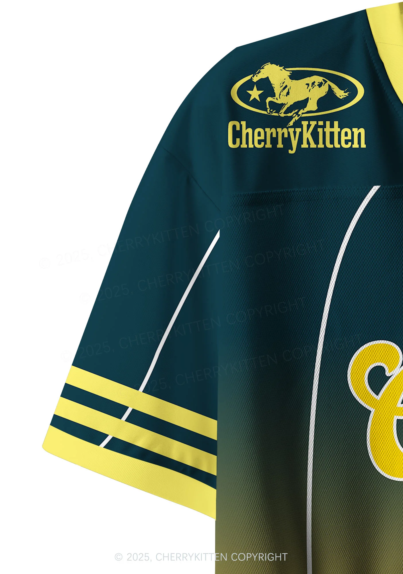 Custom Name Gradient Navy Y2K Crop Sport Jersey Shirts Cherrykitten - Image 4