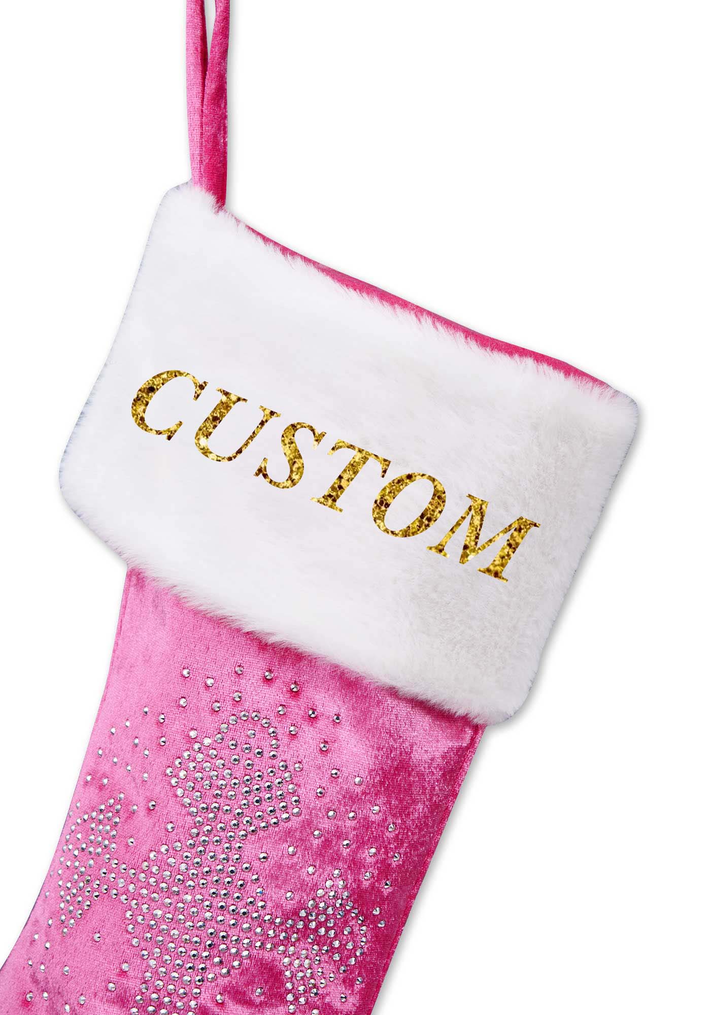 Custom Name Pink High Heels Y2K Christmas Stockings Cherrykitten - Image 8