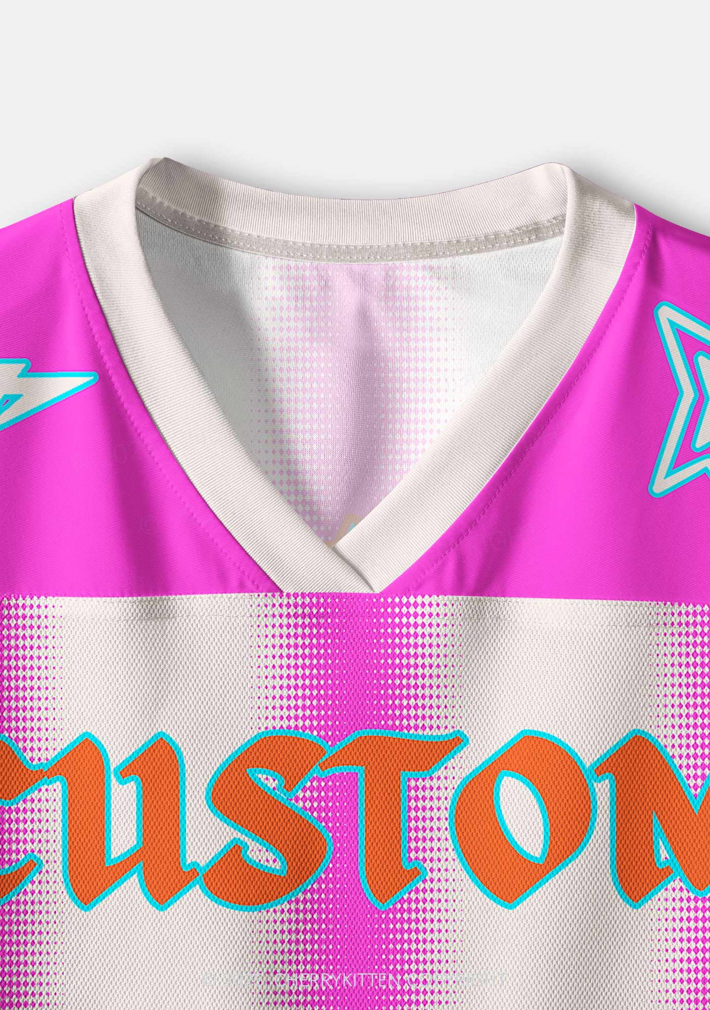 Custom Name Retro Pink?Y2K Crop Sport Jersey Shirts Cherrykitten - Image 4