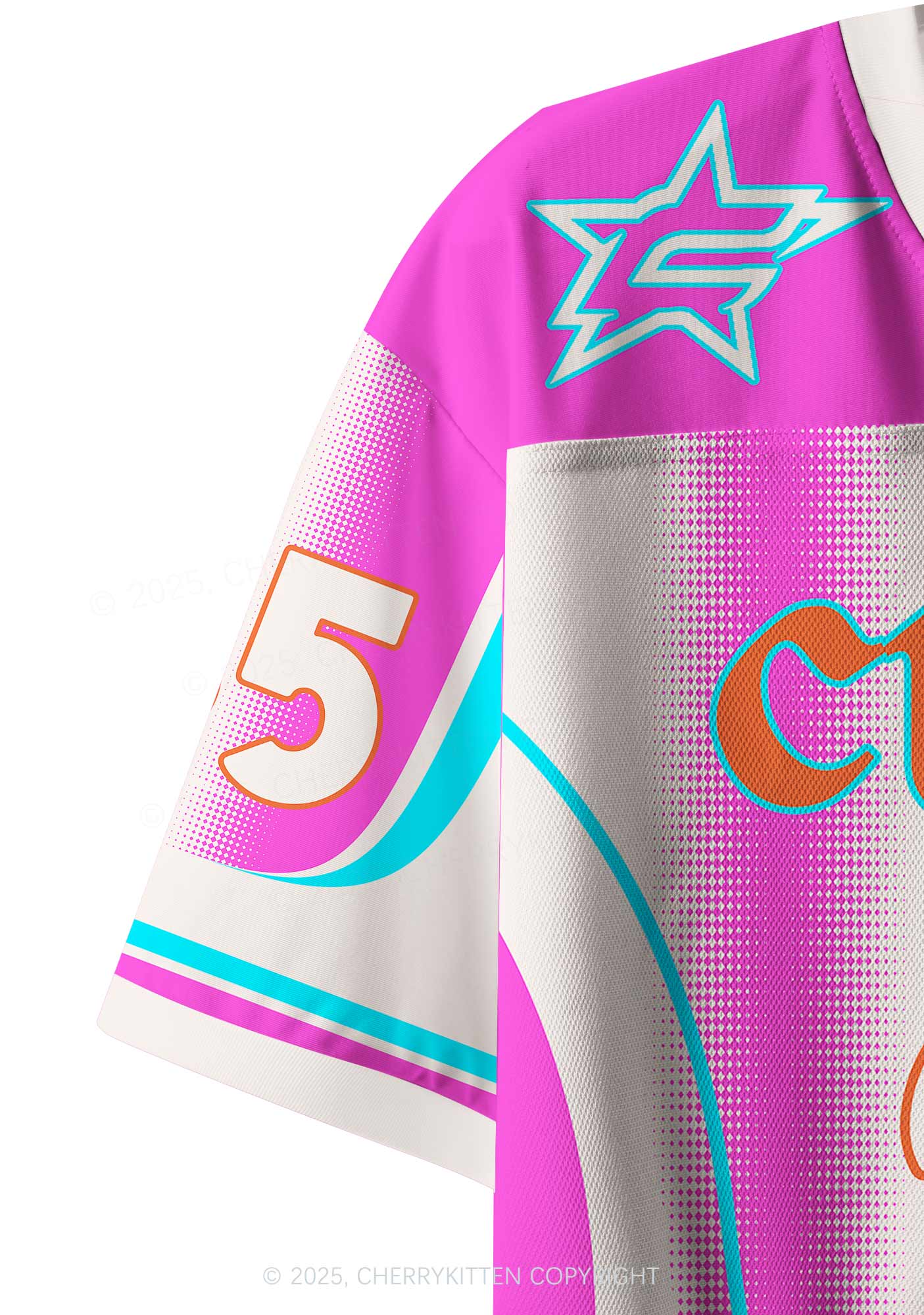 Custom Name Retro Pink?Y2K Crop Sport Jersey Shirts Cherrykitten - Image 6