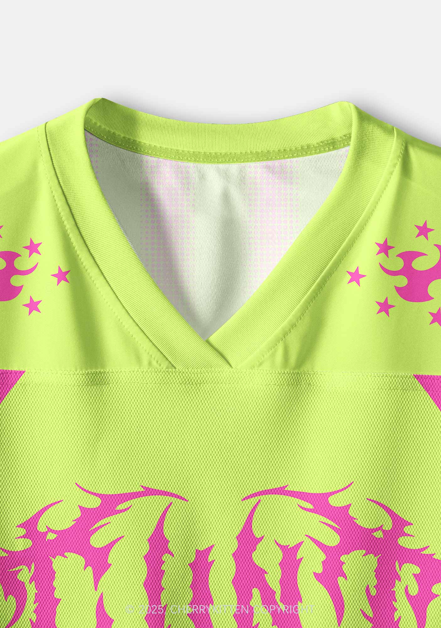 Custom Neon Pink Cxxt?Y2K Crop Sport Jersey Shirts Cherrykitten - Image 4