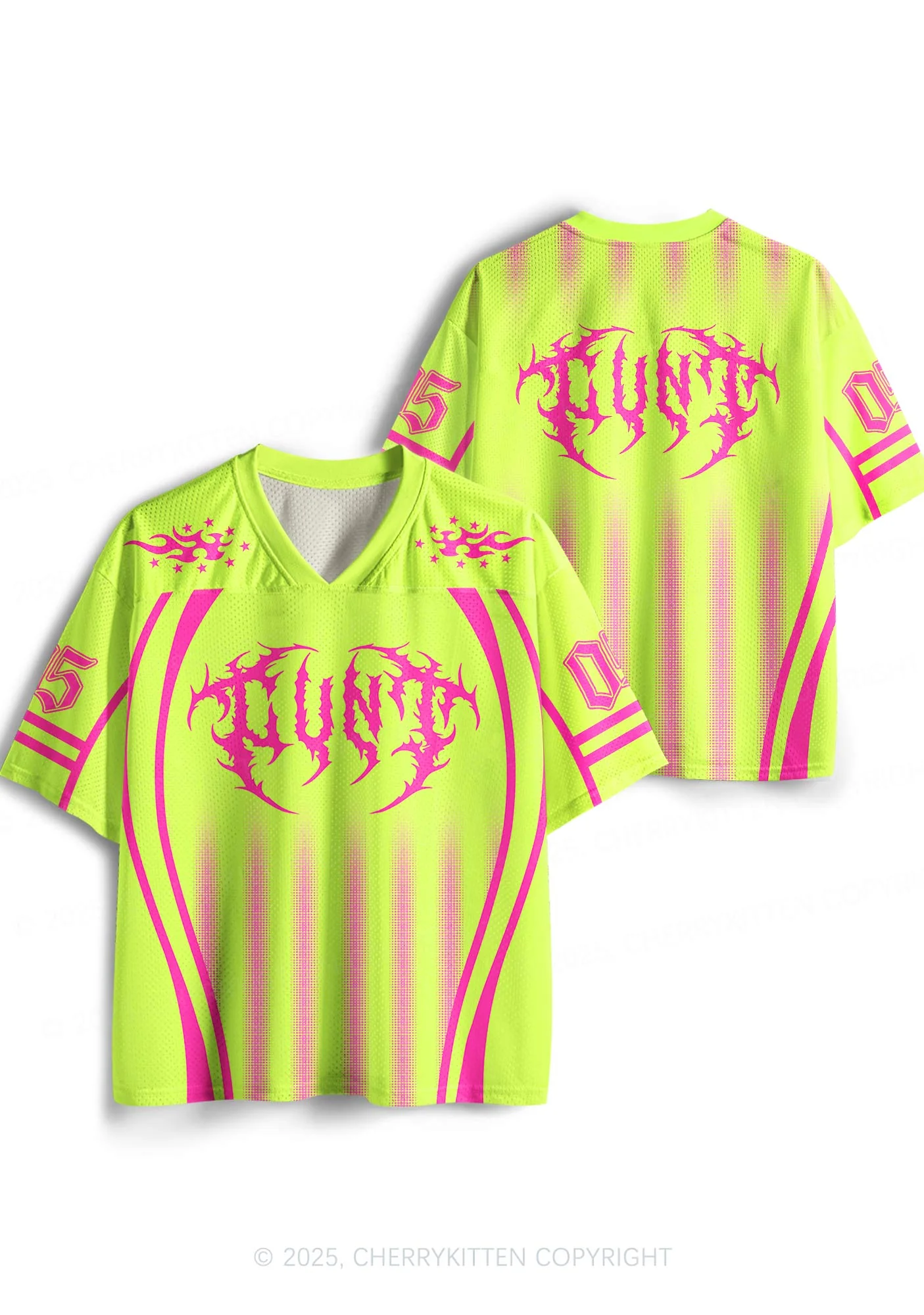 Custom Neon Pink Cxxt  Y2K Sport Jersey Shirts Cherrykitten - Image 3
