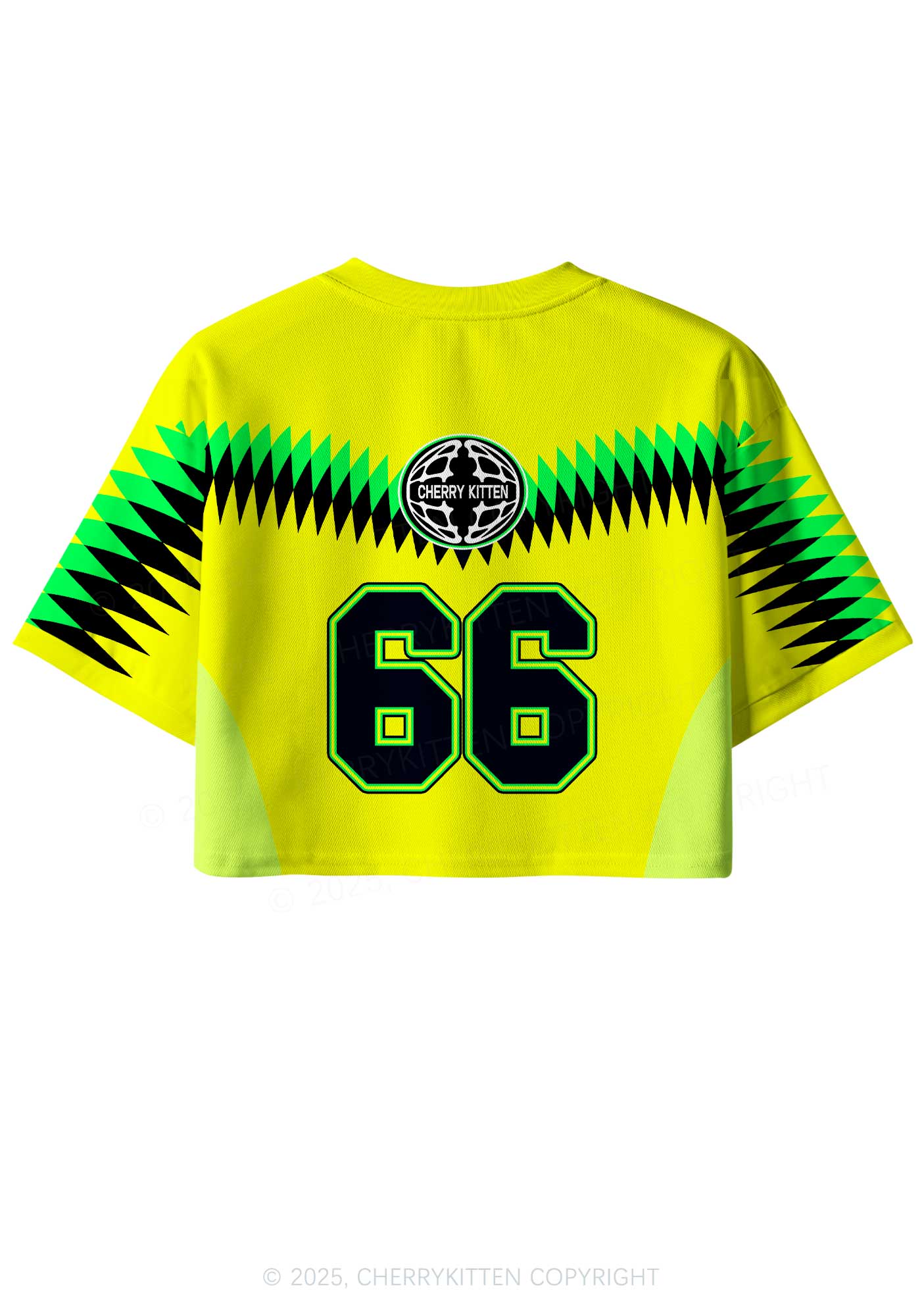 Custom Neon?Yellow Ketamxxe Cross Y2K Crop Sport Jersey Shirts Cherrykitten - Image 2