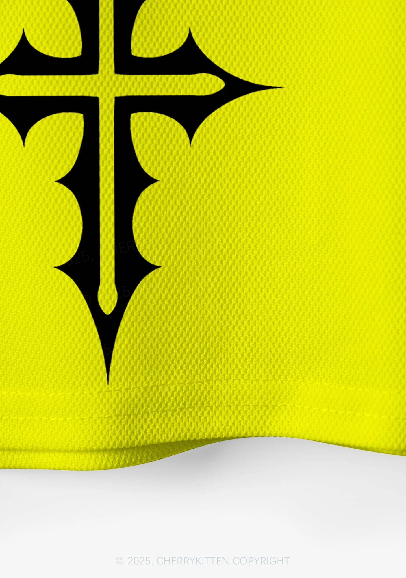 Custom Neon?Yellow Ketamxxe Cross Y2K Crop Sport Jersey Shirts Cherrykitten - Image 5