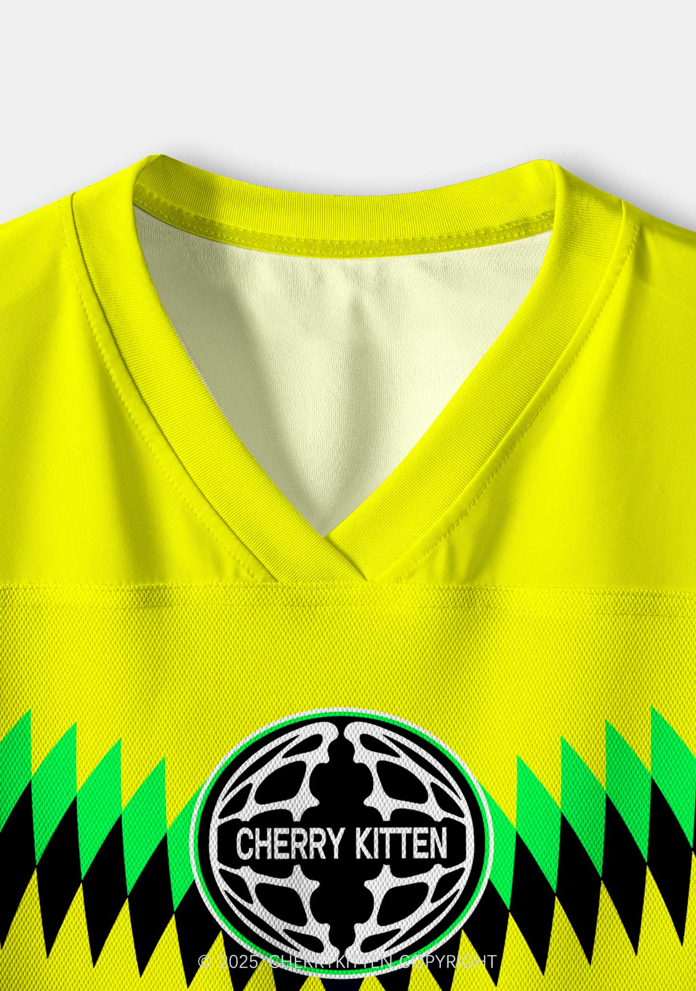 Custom Neon?Yellow Ketamxxe Cross Y2K Crop Sport Jersey Shirts Cherrykitten - Image 6