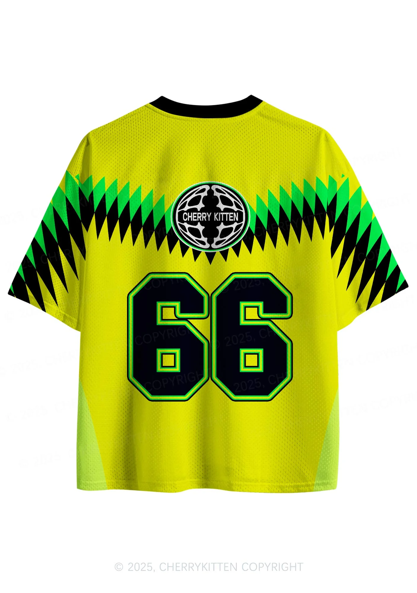 Custom Neon Yellow Ketamxxe Cross Y2K Sport Jersey Shirts Cherrykitten - Image 2