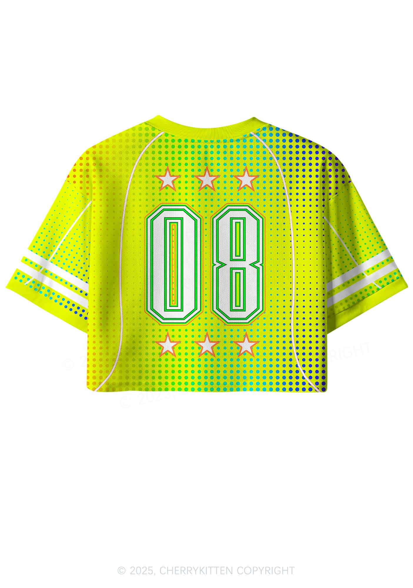 Custom Neon Yellow Ketamxxe Y2K Crop Sport Jersey Shirts Cherrykitten - Image 2
