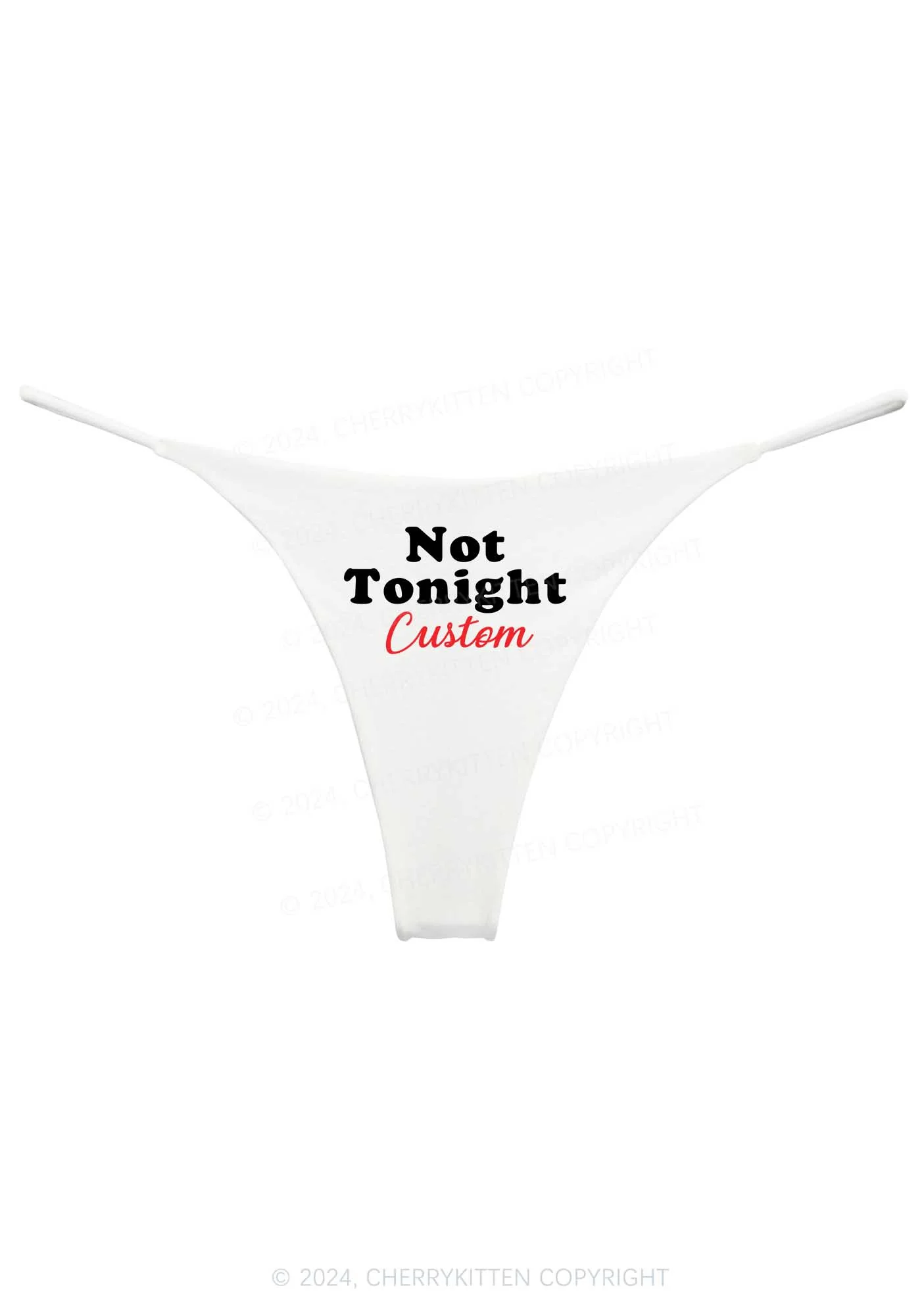 Custom Not Tonight Y2K Bikini String Thong Cherrykitten - Image 4